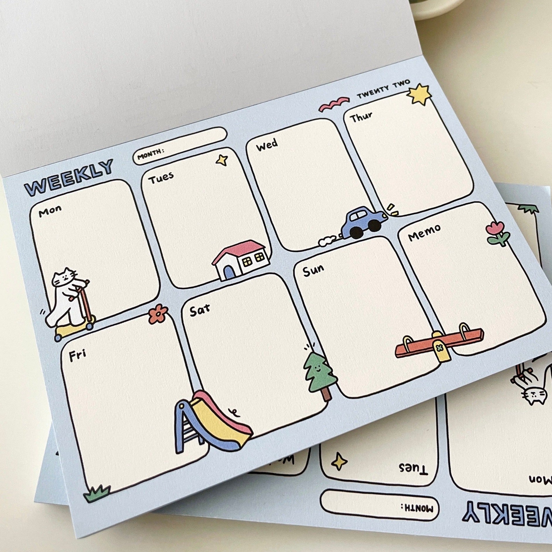 Twenty Two | Lovely Park Weekly Plan Note