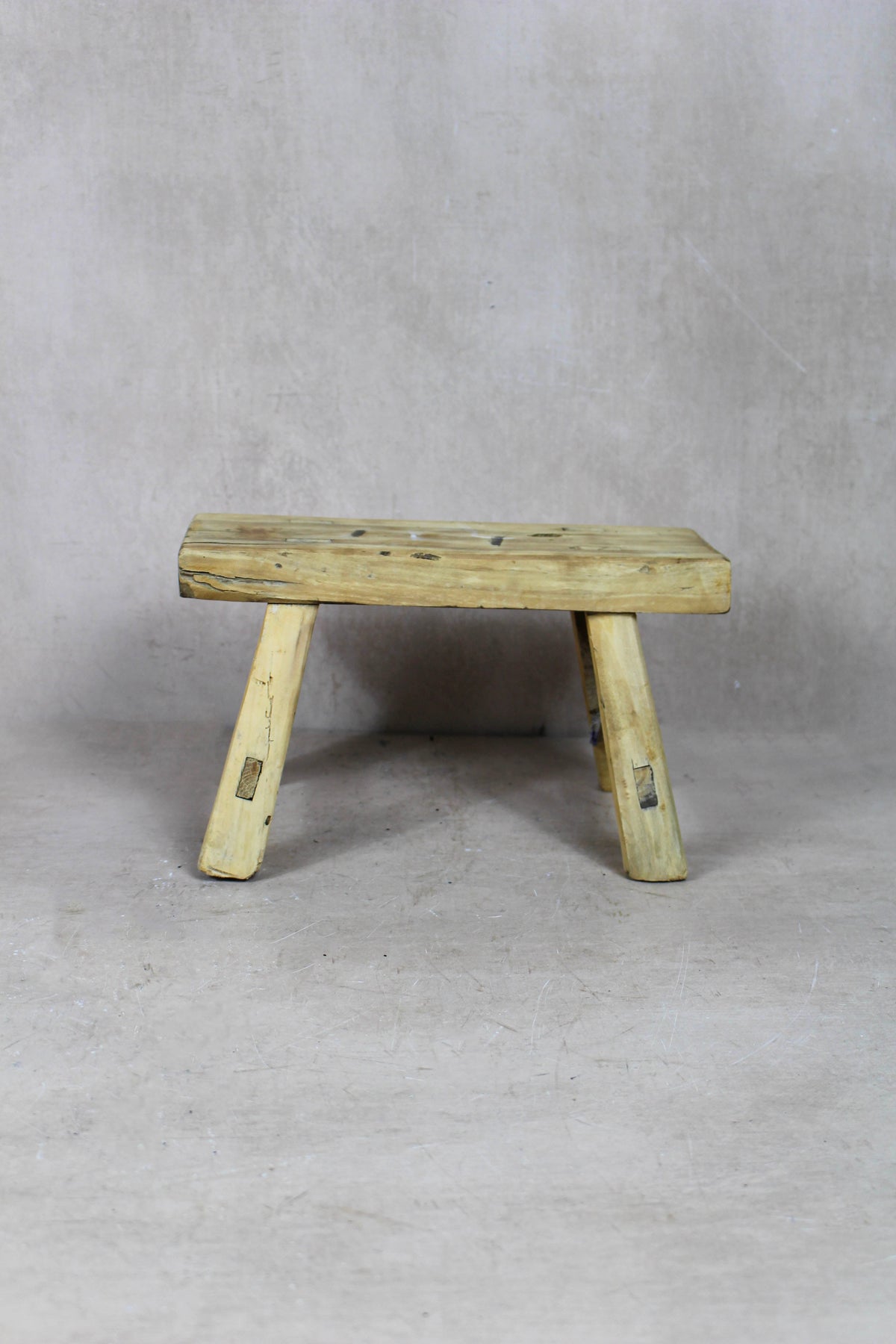 Vintage Rustic Stool Small - Elm wood - 47