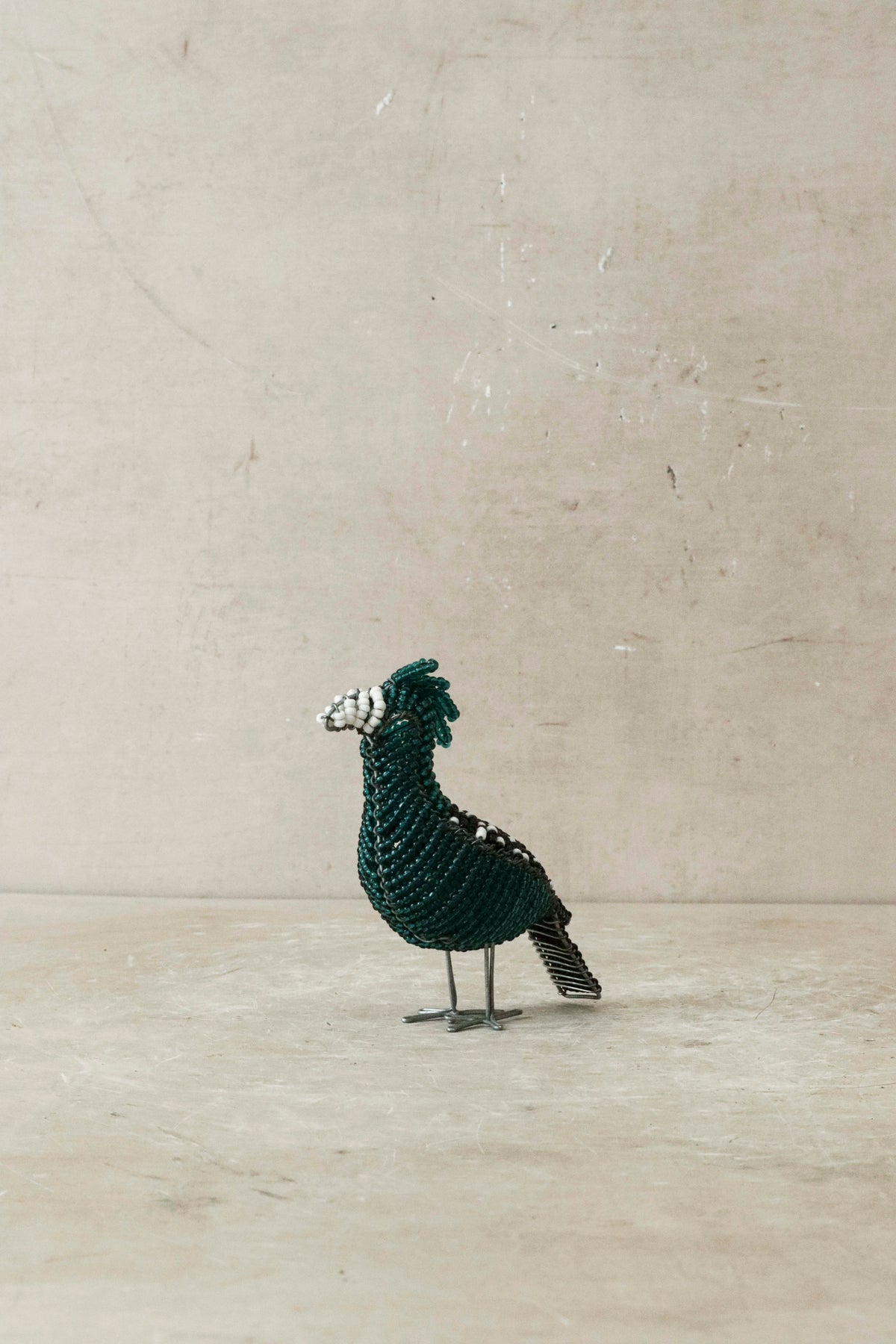 Beaded standing bird - B1
