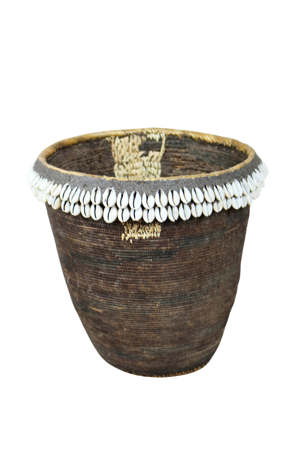 Vintage Tutsi Basket - Rwanda - with Cowrie shells - 106.11
