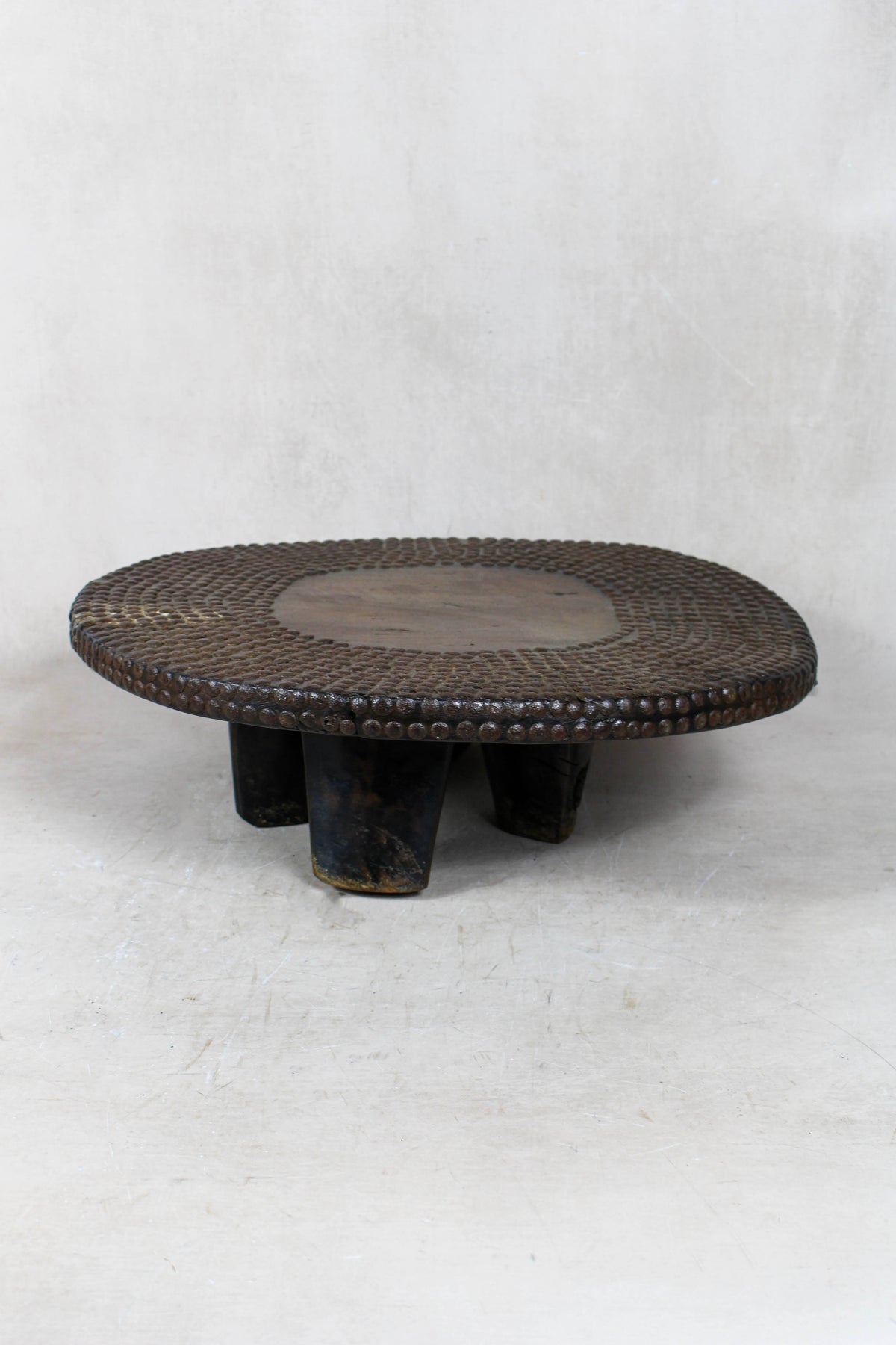 Vintage Ngombe Stud Wood Table DRC 2.6