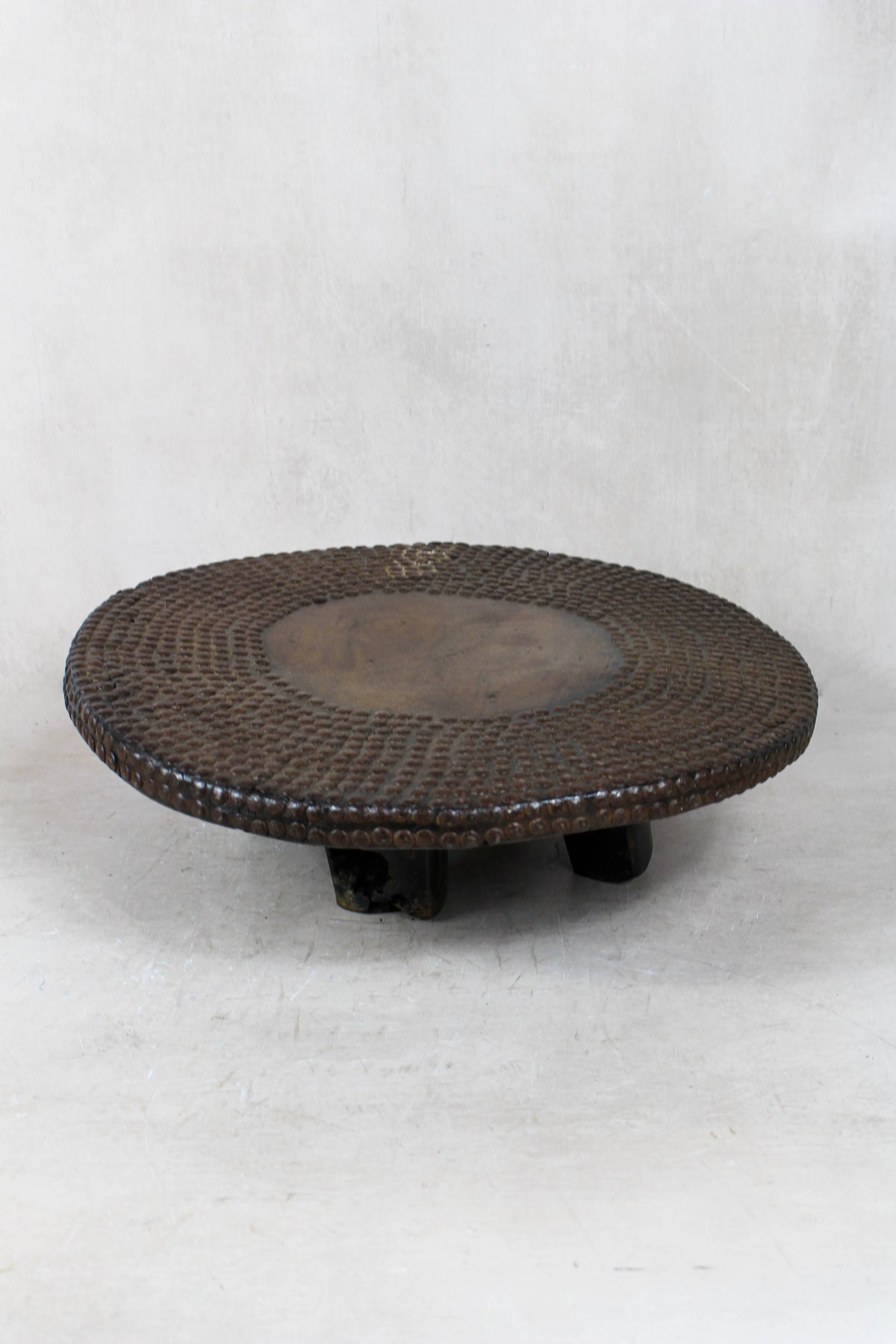 Vintage Ngombe Stud Wood Table DRC 2.6
