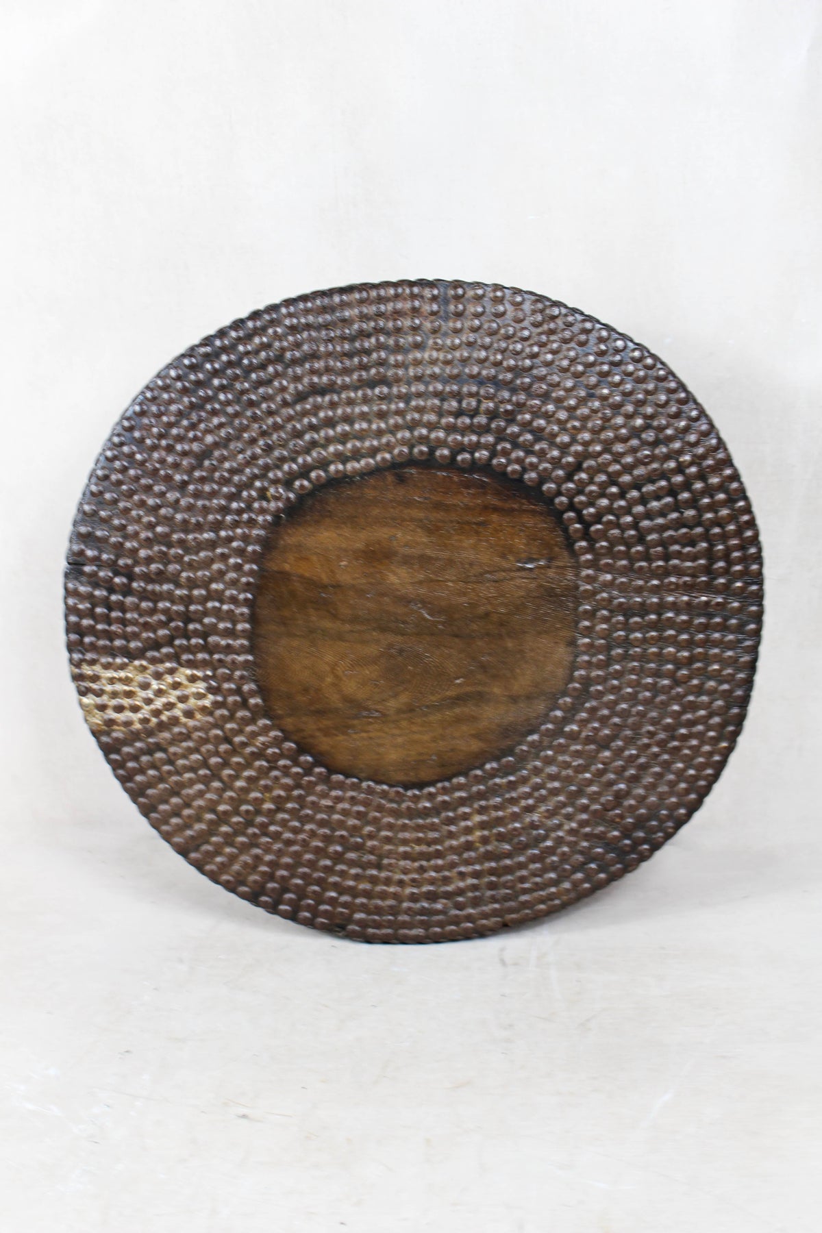 Vintage Ngombe Stud Wood Table DRC 2.6