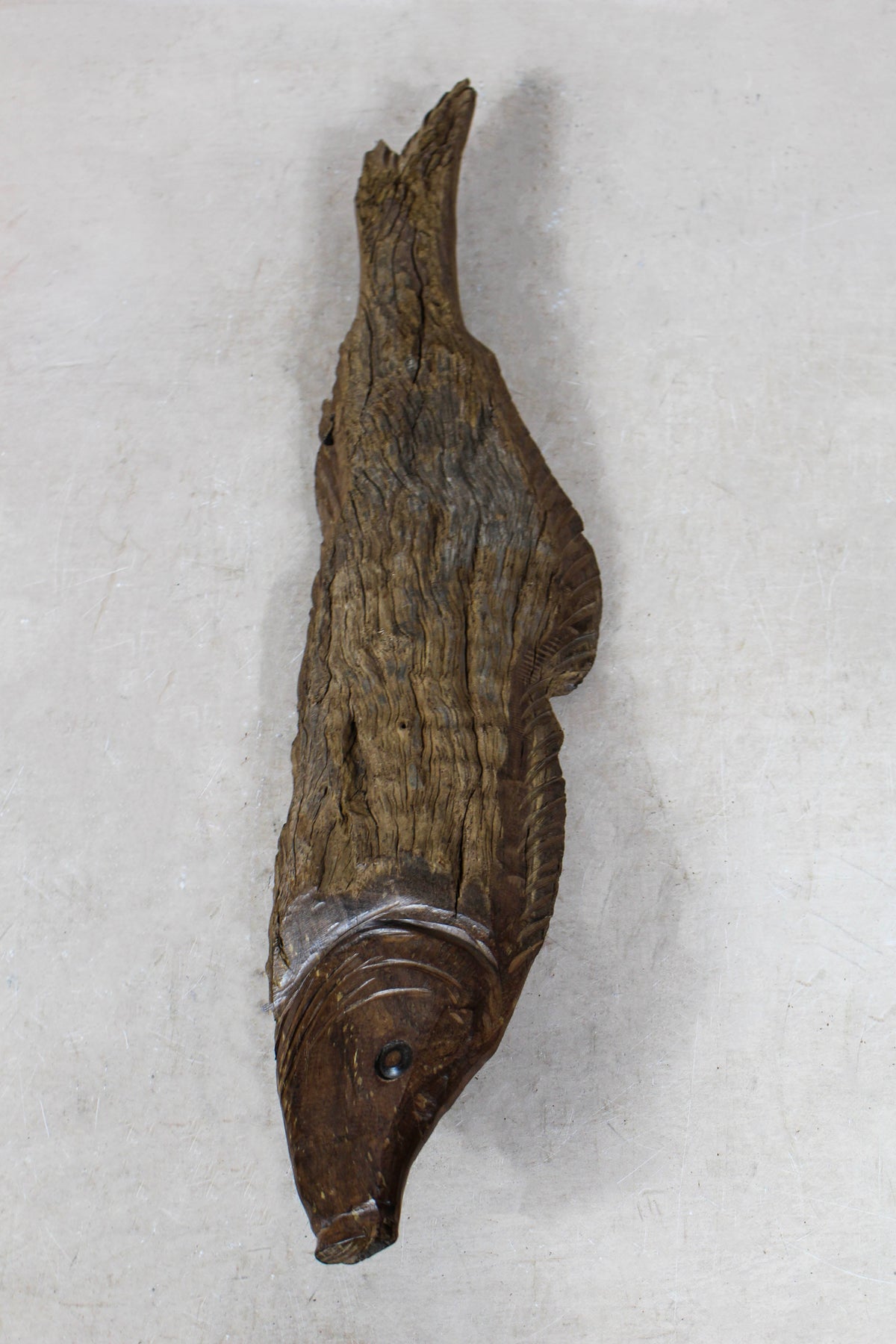 Driftwood Hand Carved Fish - 116.8