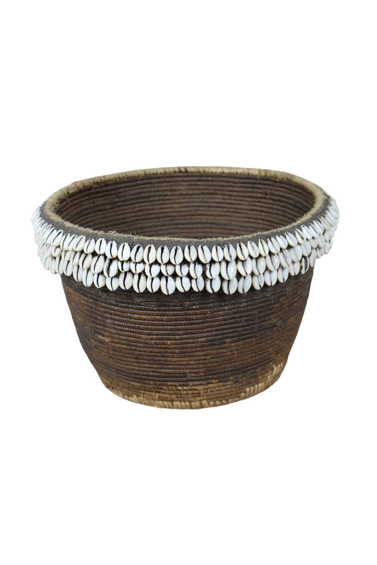 Vintage Tutsi Basket - Rwanda - with Cowrie shells - 106.15