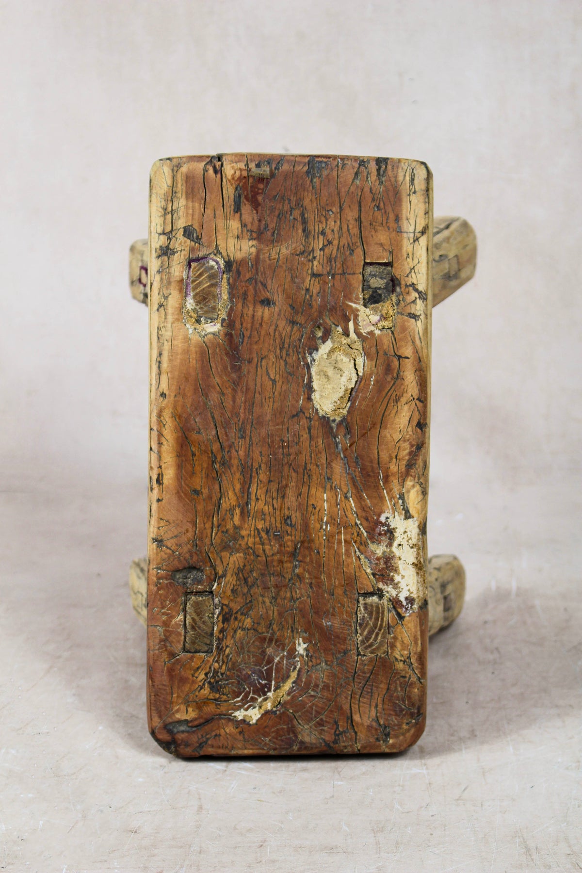 Vintage Rustic Stool Small - Elm wood - 50