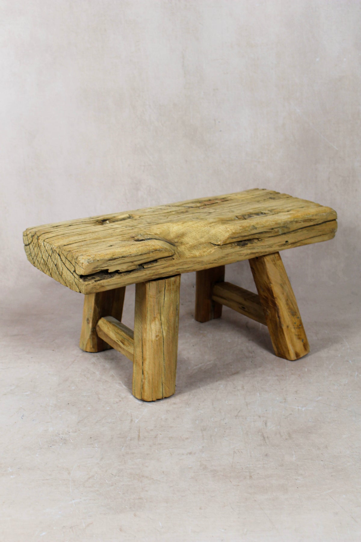 Vintage Rustic Stool Small - Elm wood - 51