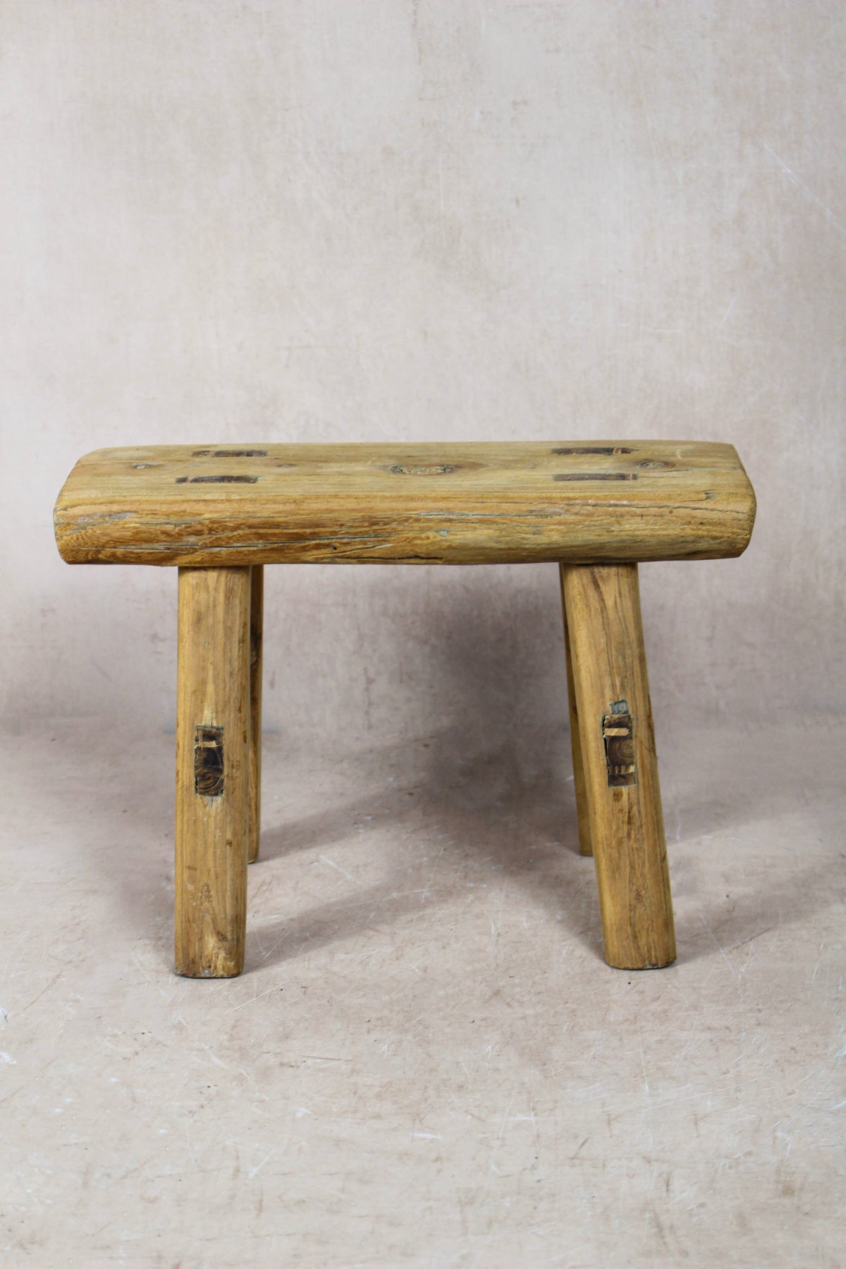 Vintage Rustic Stool Small - Elm wood - 52