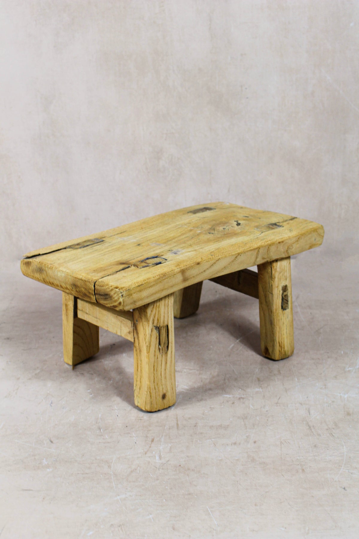 Vintage Rustic Stool Small - Elm wood - 54