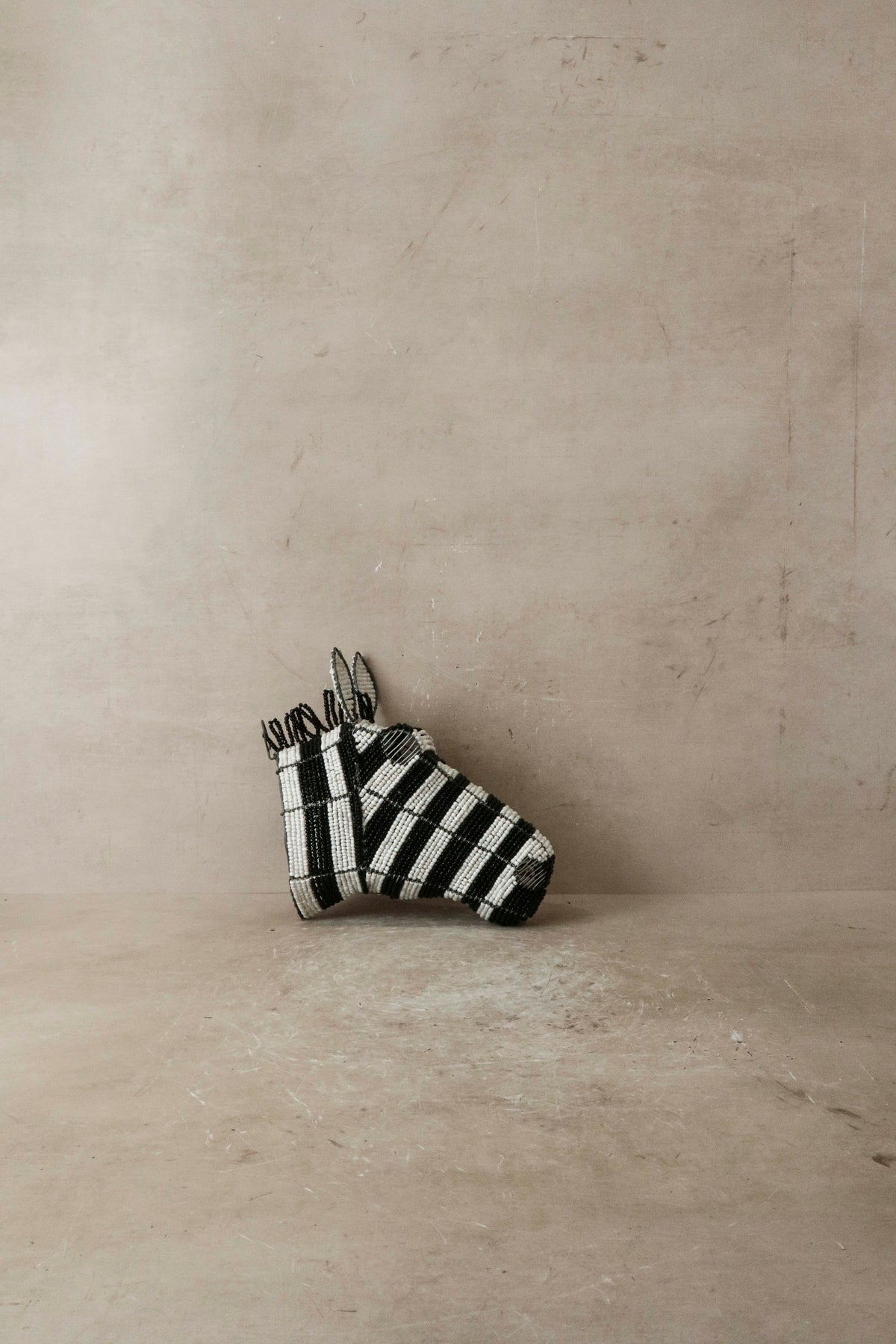 Zebra Beaded wall sculpture - Z1