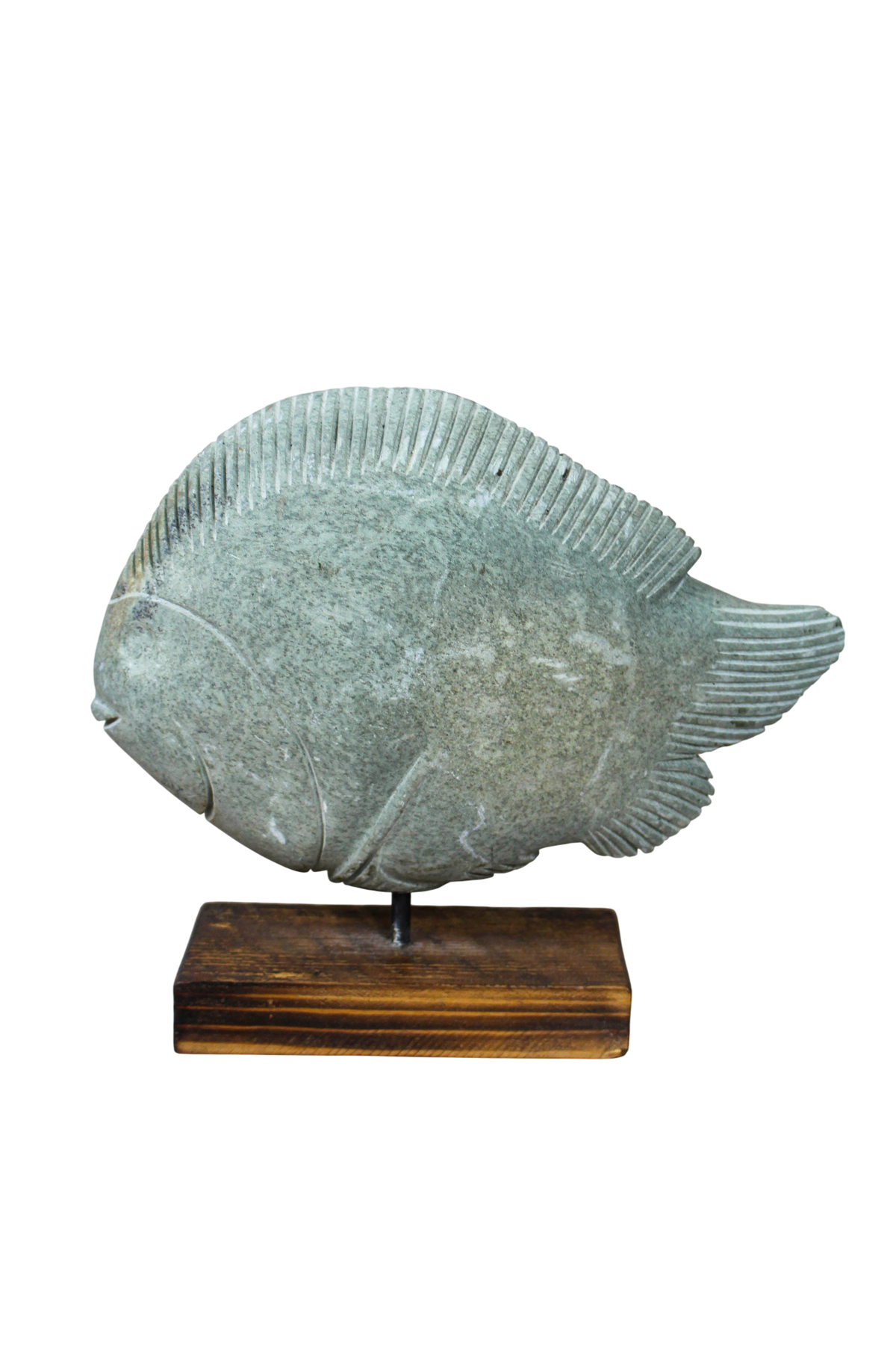 Stone Fish Sculpture - Zimbabwe - 159.5