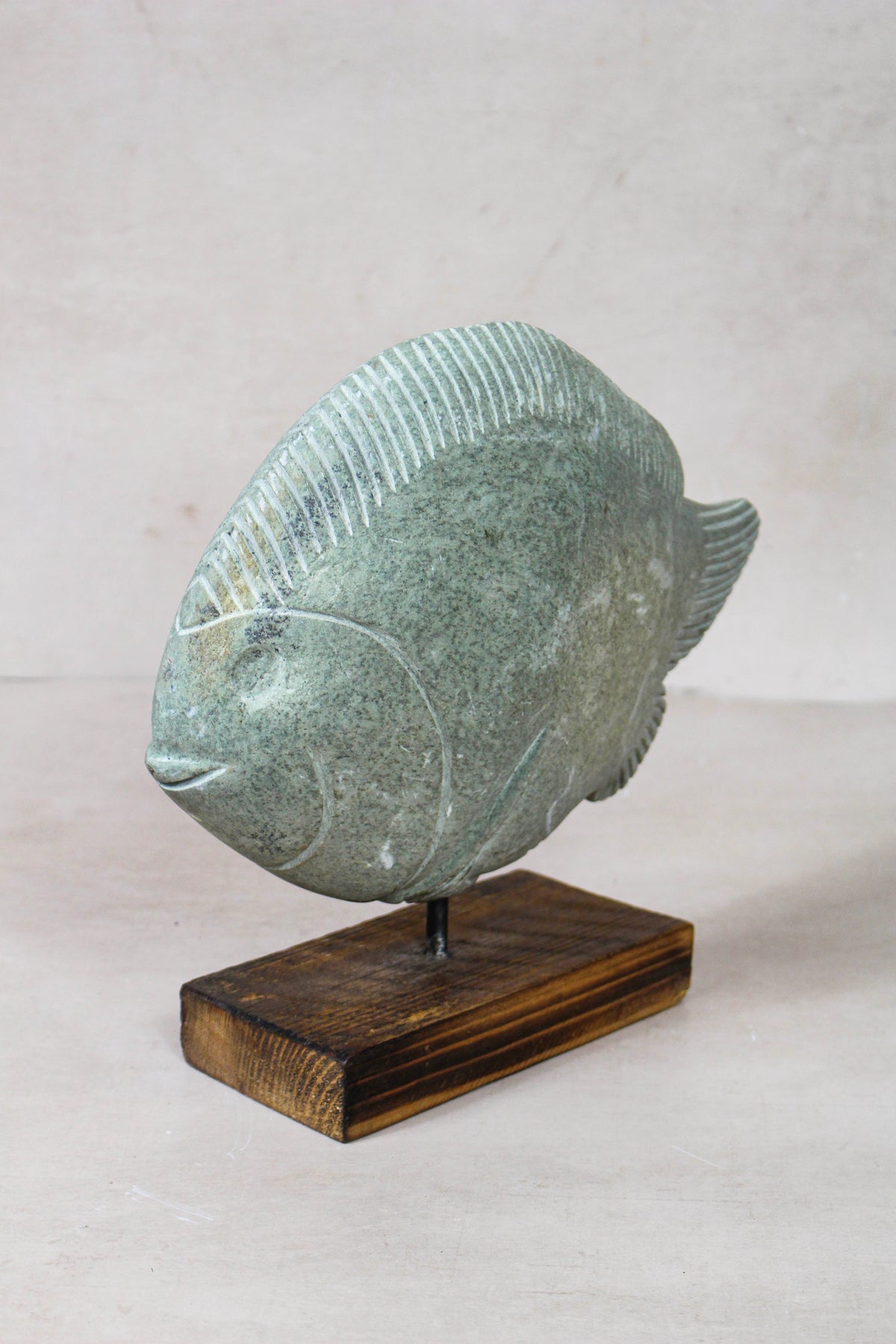 Stone Fish Sculpture - Zimbabwe - 159.5