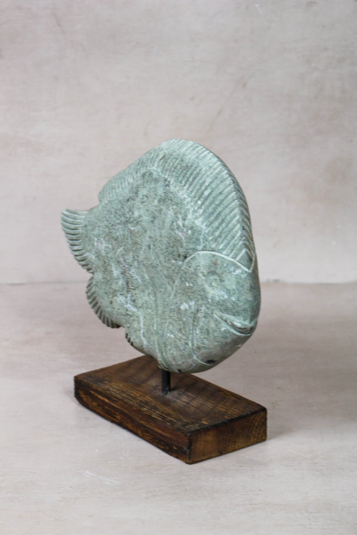 Stone Fish Sculpture - Zimbabwe - 159.5