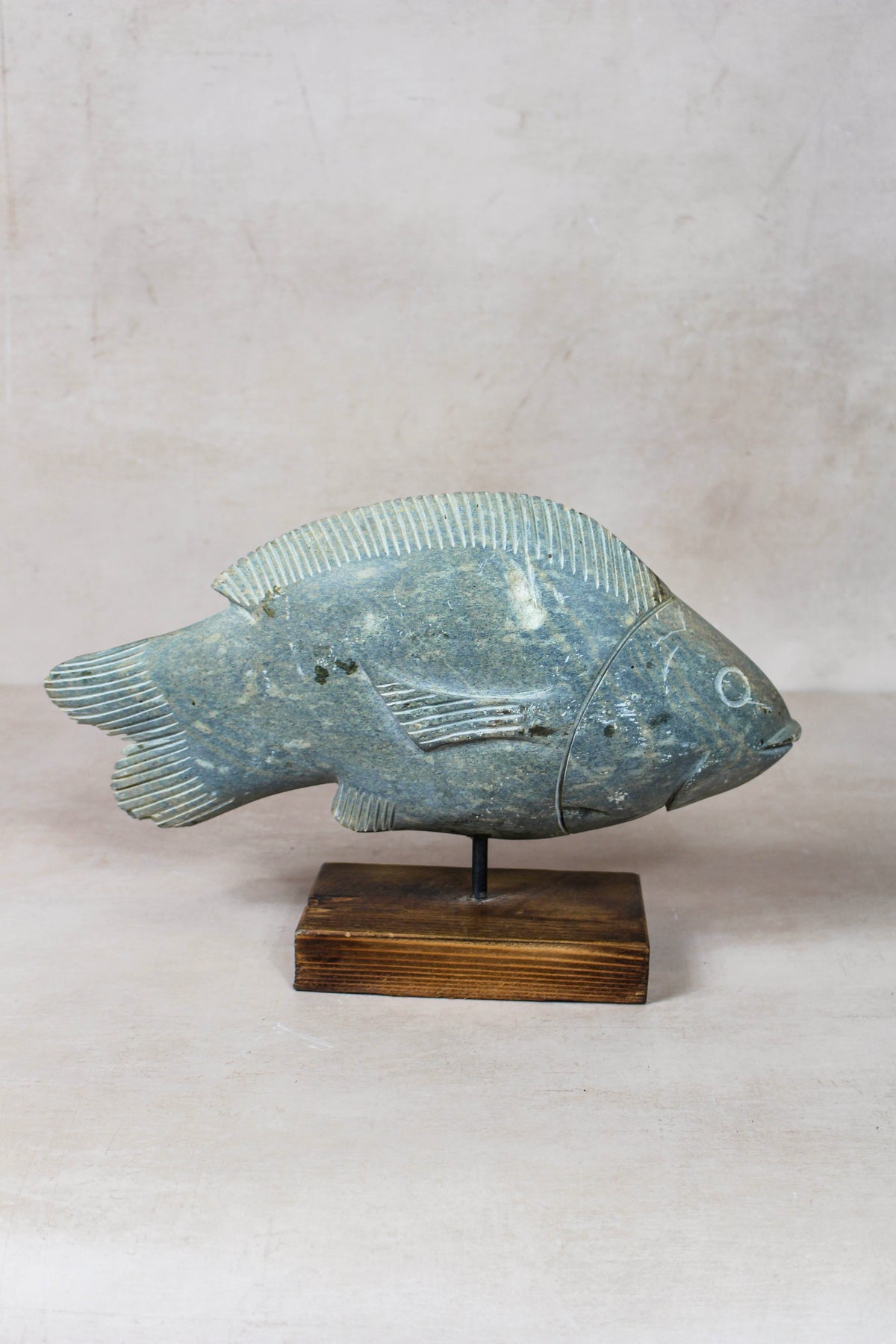 Stone Fish Sculpture - Zimbabwe - 159.6