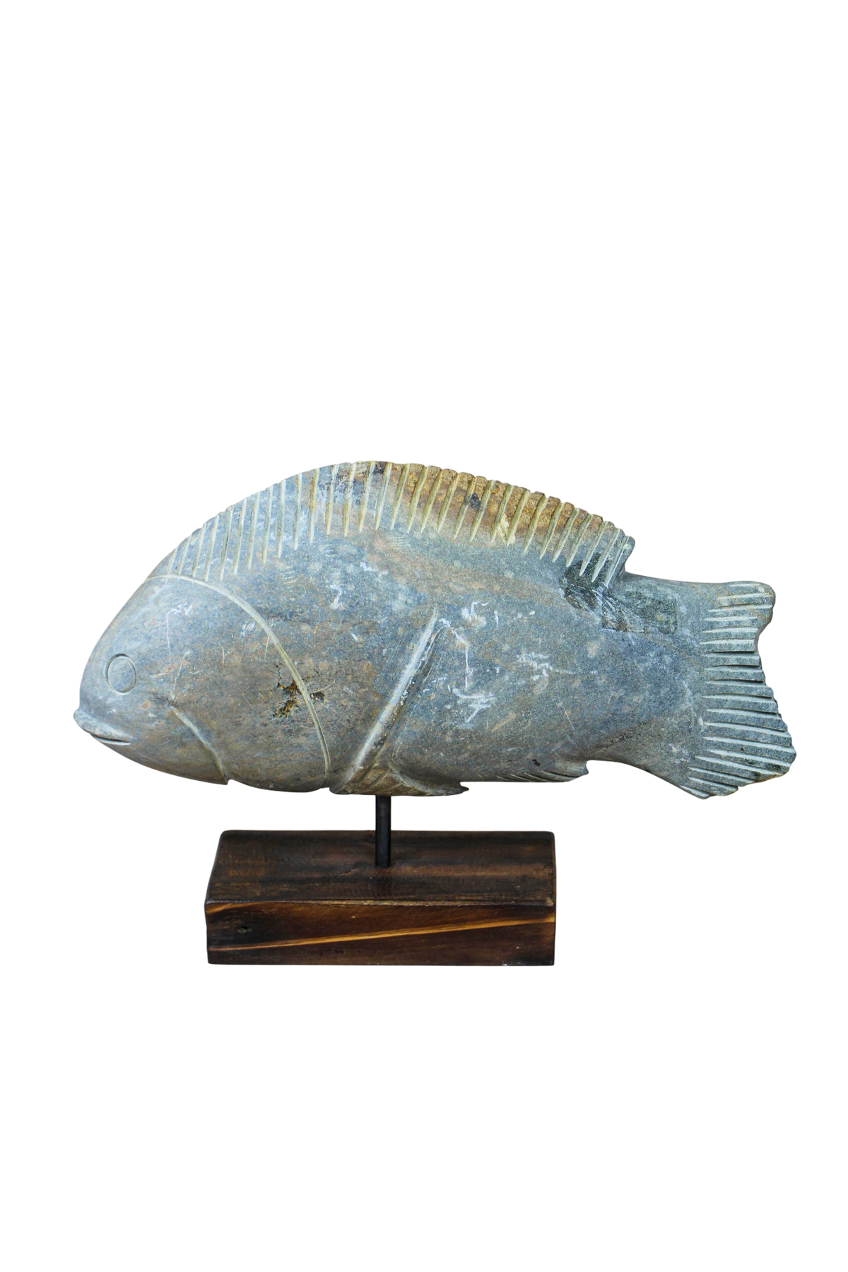 Stone Fish Sculpture - Zimbabwe - 159.7