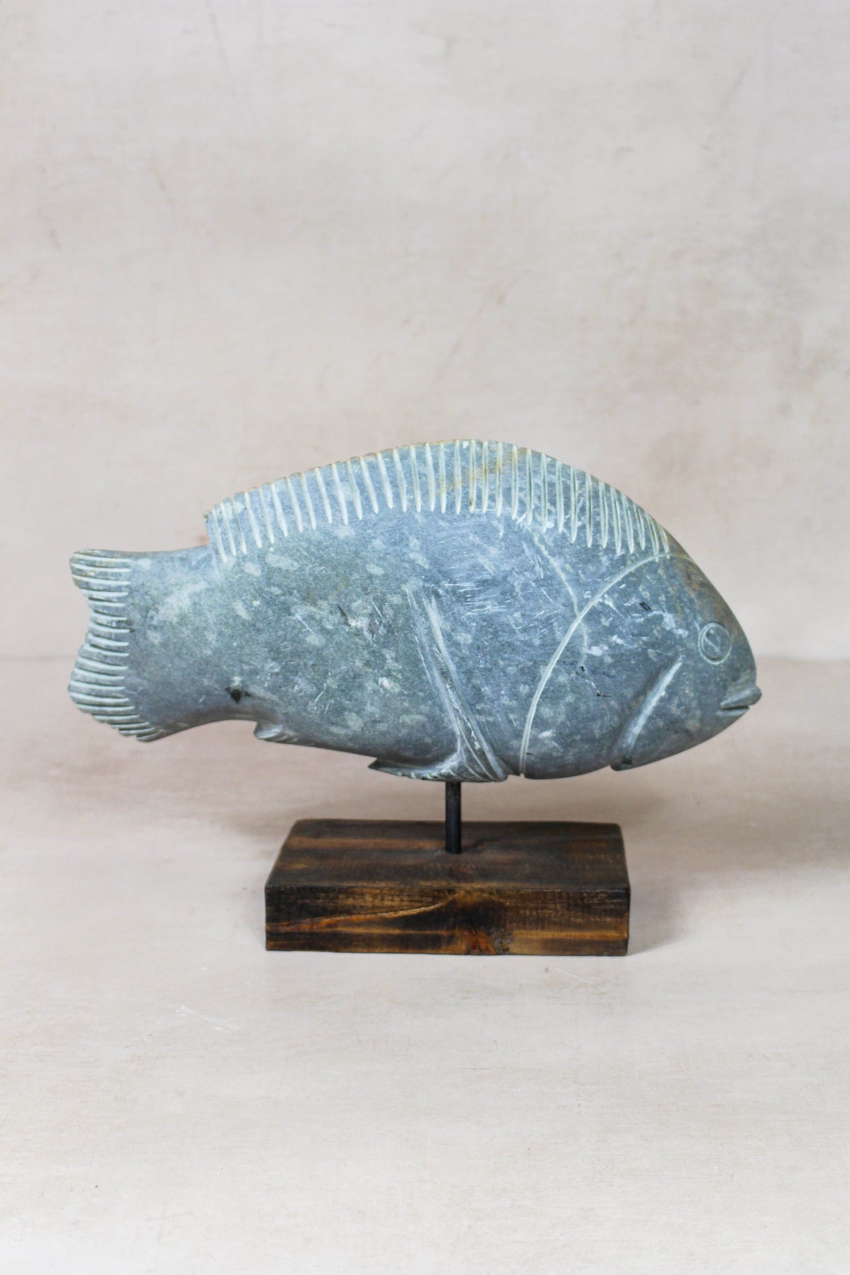 Stone Fish Sculpture - Zimbabwe - 159.7