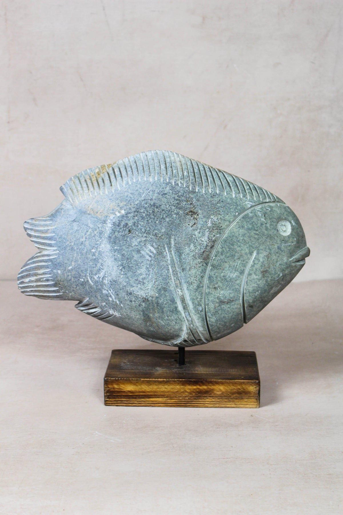 Stone Fish Sculpture - Zimbabwe - 159.8