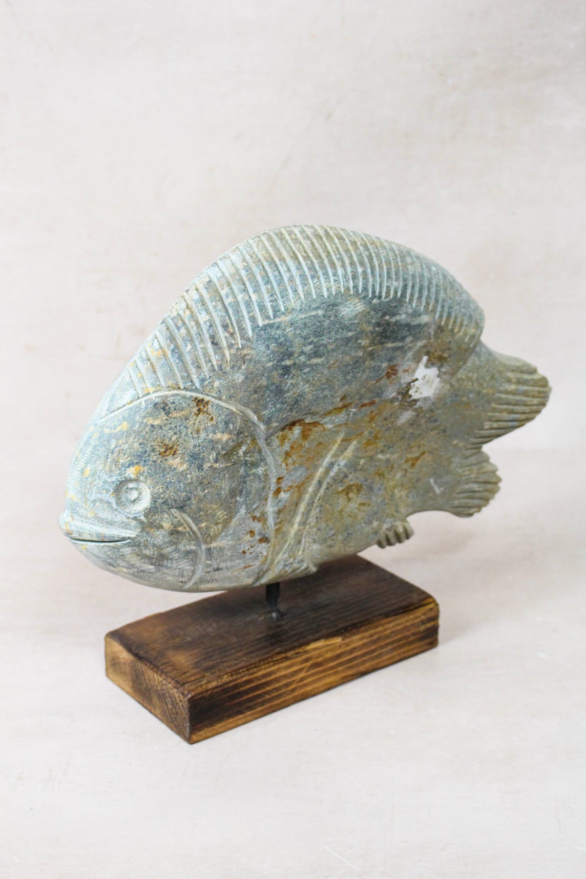 Stone Fish Sculpture - Zimbabwe - 159.10