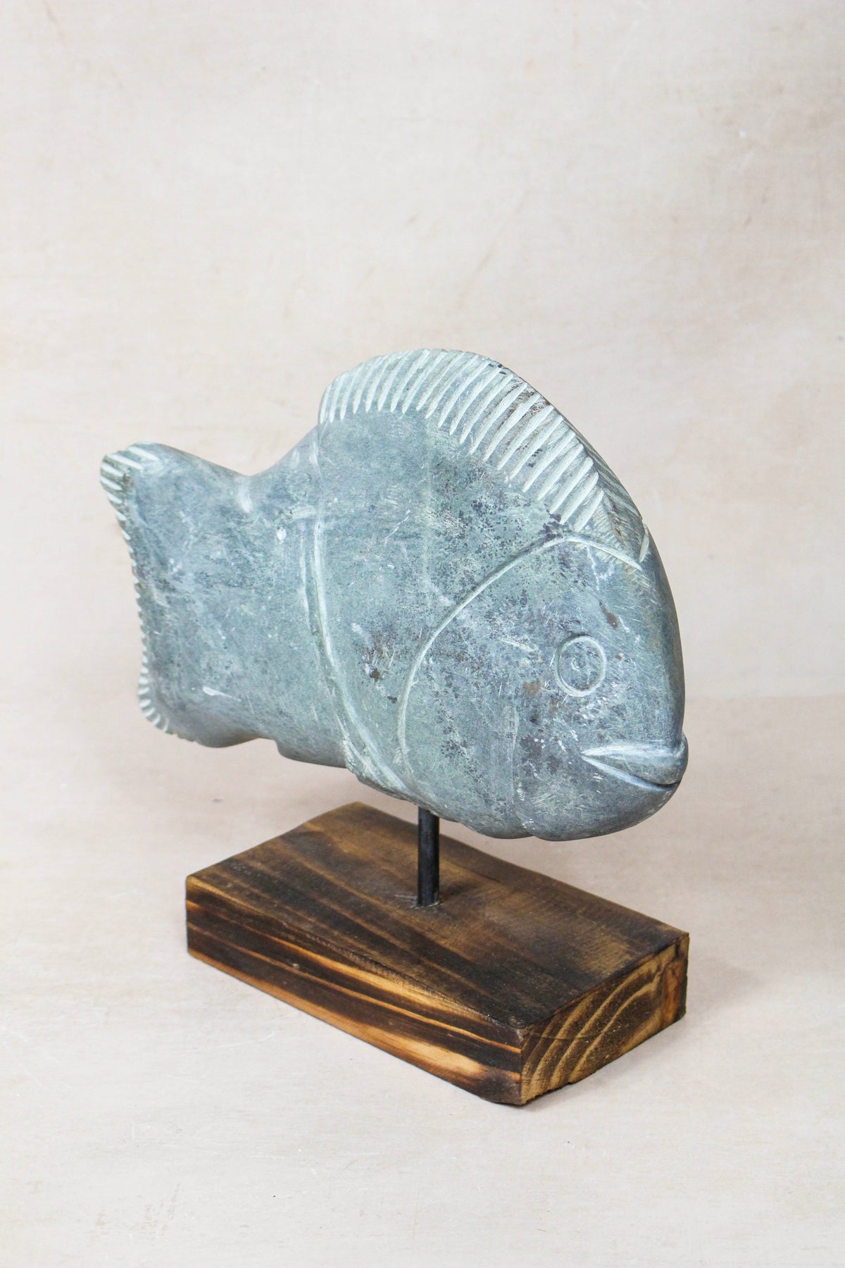 Stone Fish Sculpture - Zimbabwe - 159.11