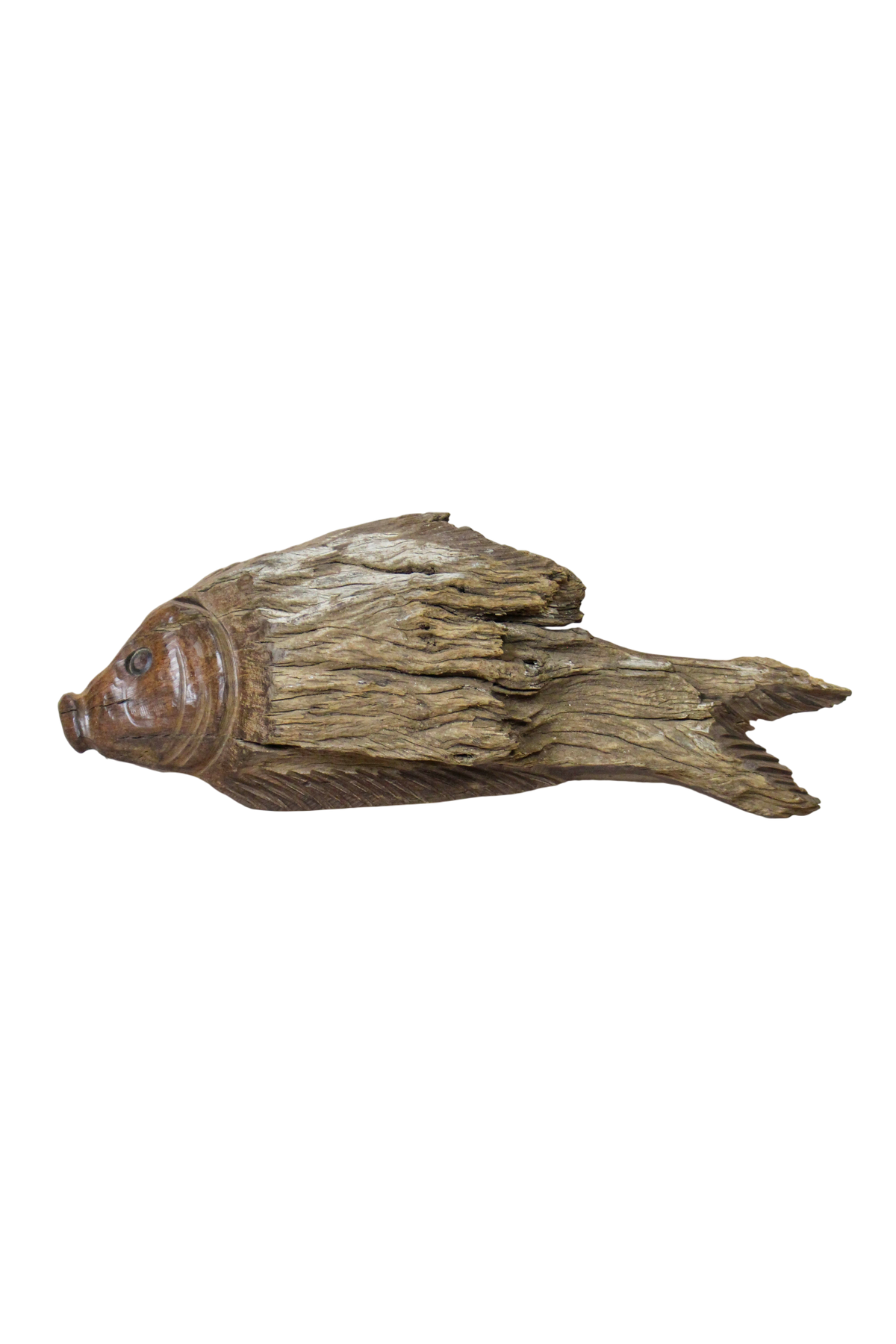 Driftwood Hand Carved Fish - 116.12