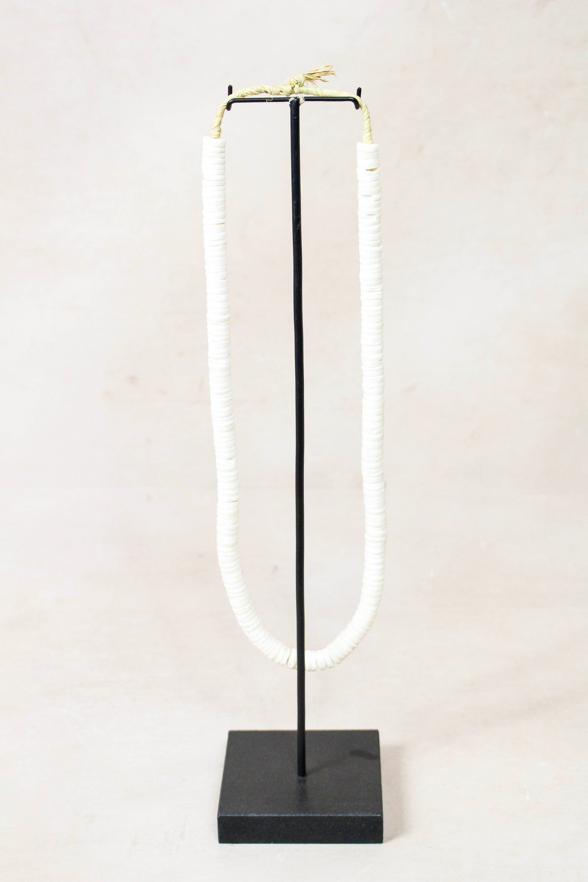 Handcrafted Ostrich Eggshell Heishi Necklace - 217.3
