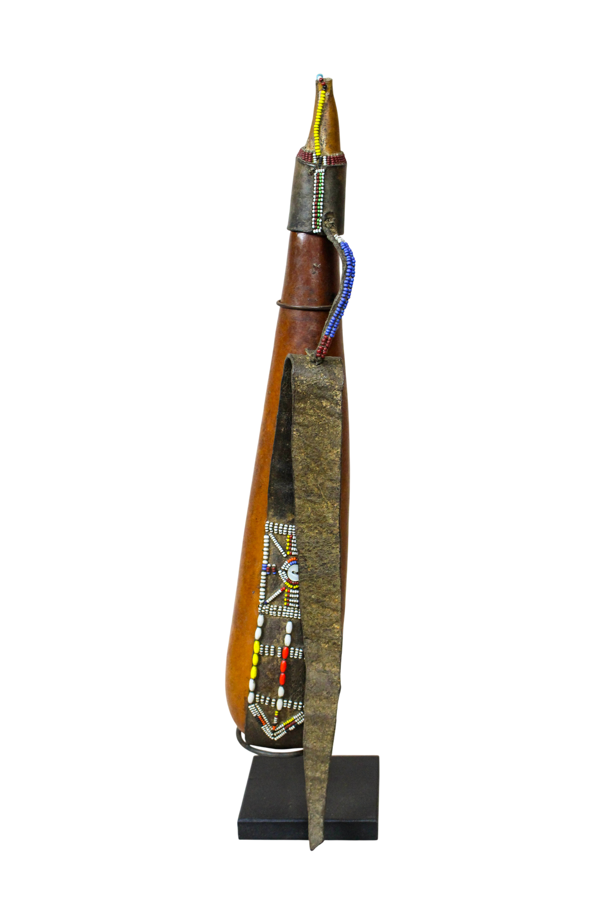 Vintage Beaded Maasai Calabash - Kenya - 52.4
