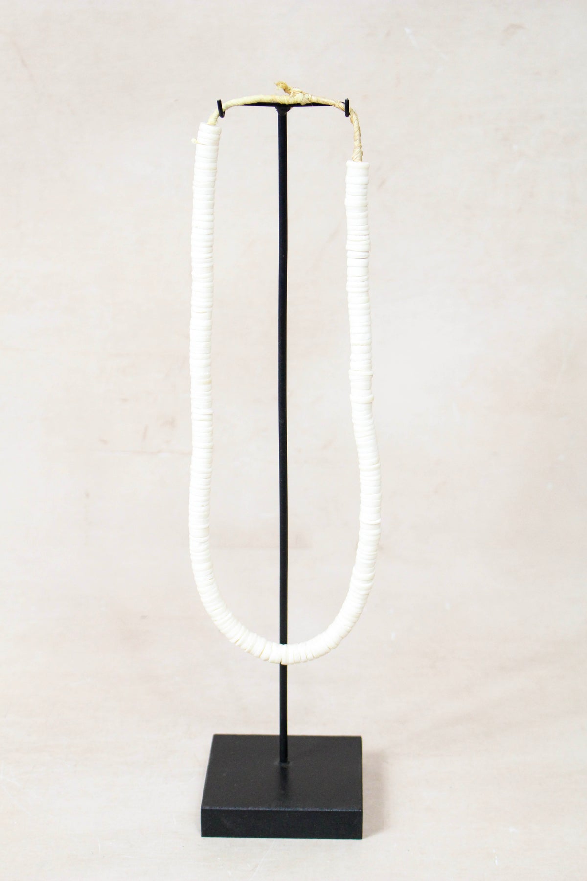 Handcrafted Ostrich Eggshell Heishi Necklace - 217.5