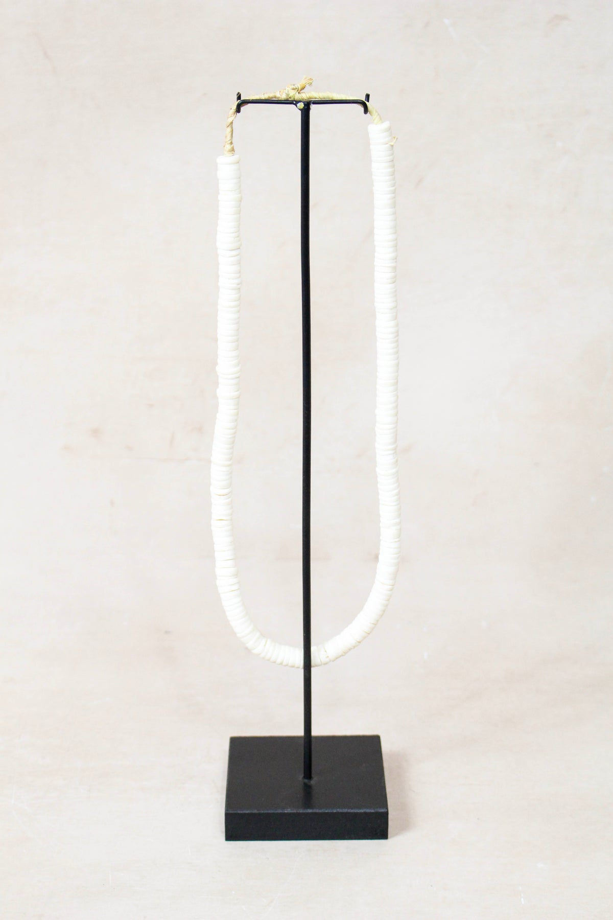 Handcrafted Ostrich Eggshell Heishi Necklace - 217.5