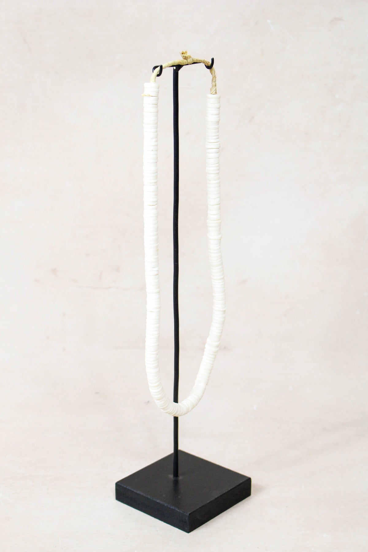 Handcrafted Ostrich Eggshell Heishi Necklace - 217.5