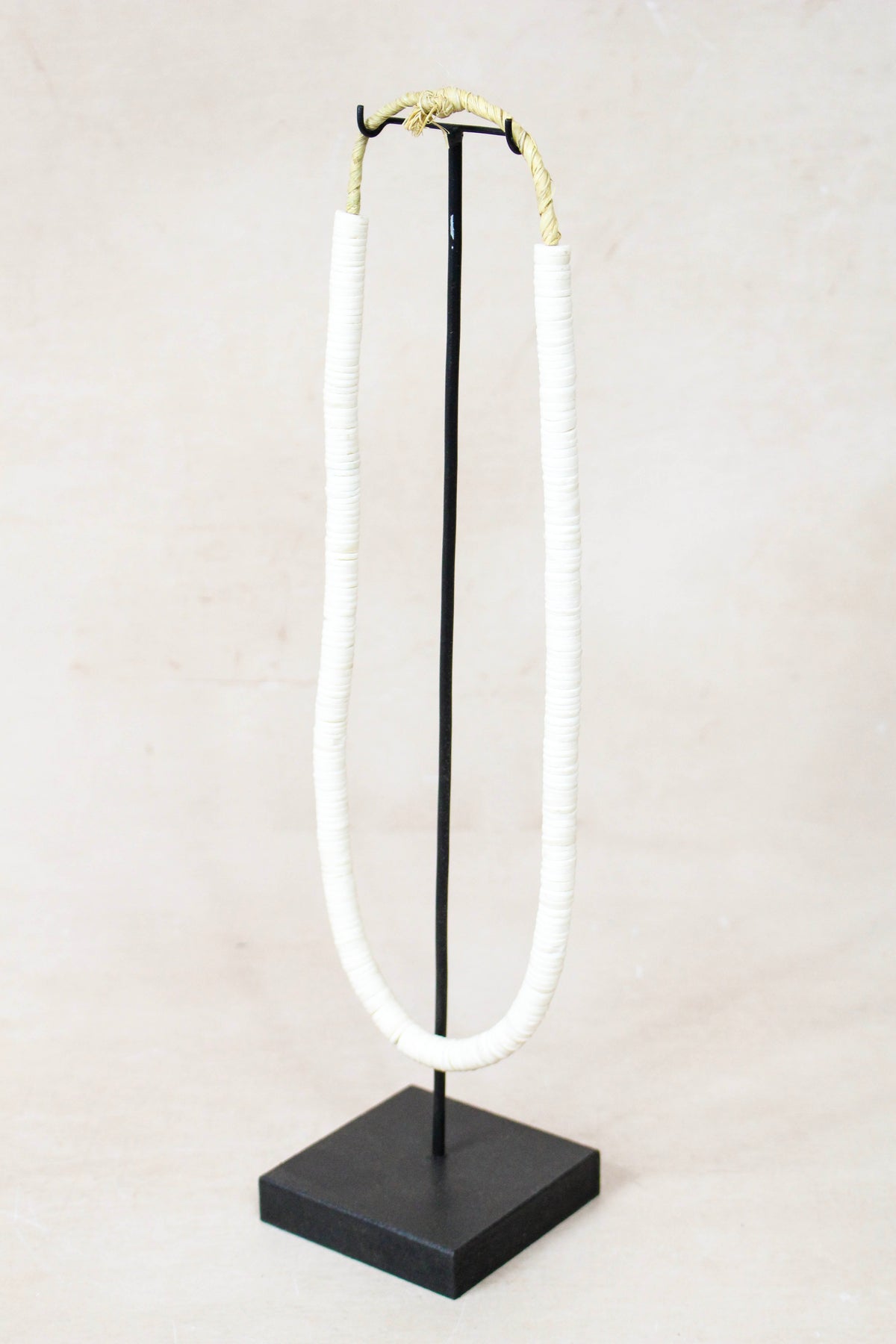 Handcrafted Ostrich Eggshell Heishi Necklace - 217.7