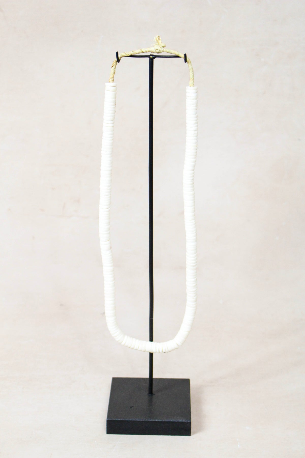 Handcrafted Ostrich Eggshell Heishi Necklace - 217.8