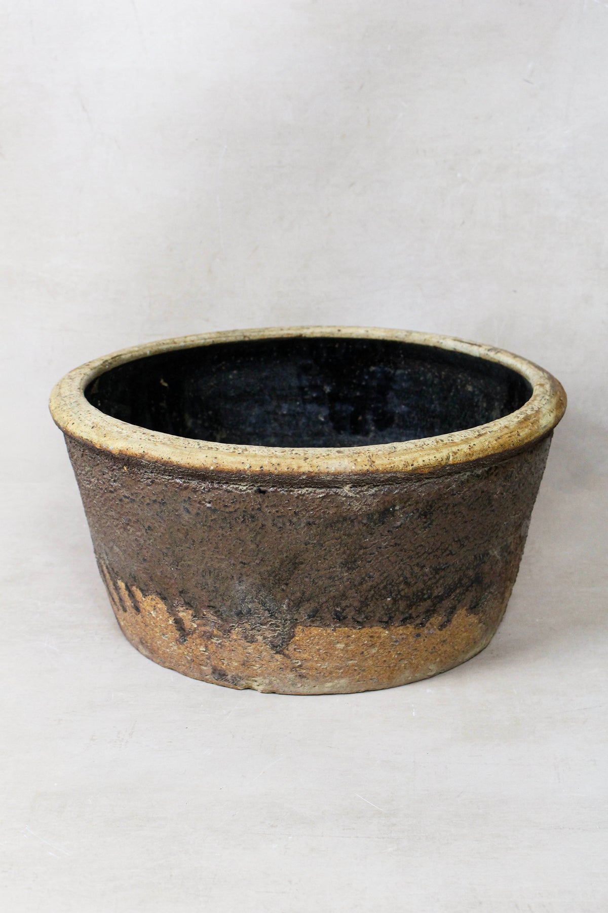 Wabi Sabi Antique Dark Glazed Terracotta Bowl Small- 188.1