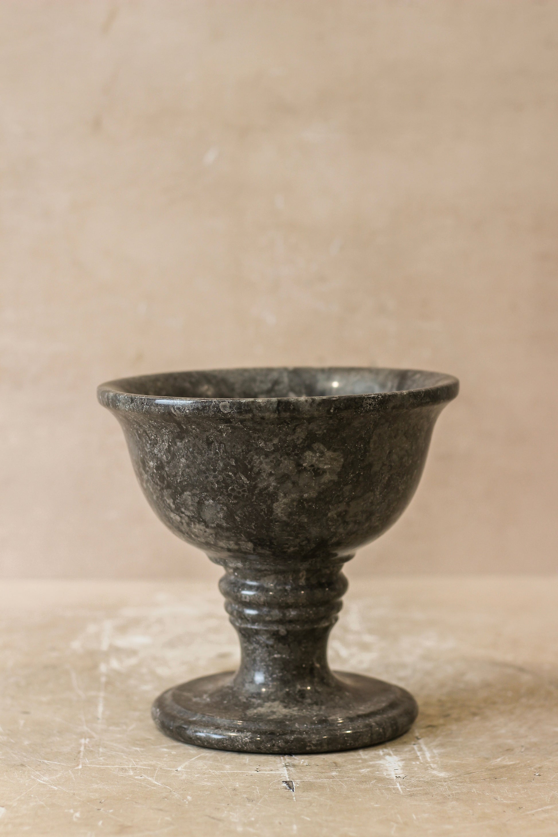 Black Marble Chalice Bowl