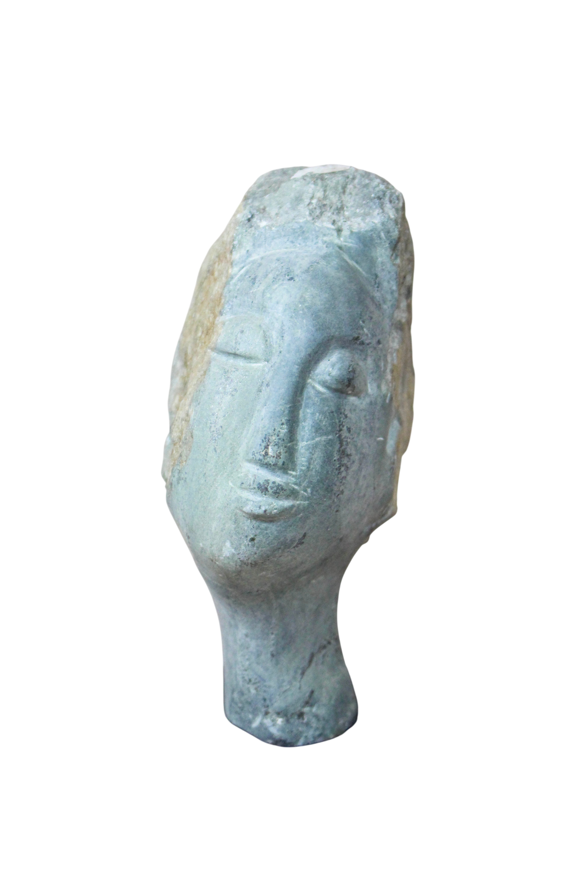 Stone head sculpture by Rizimu Chiwawa Zimbabwe 30.7