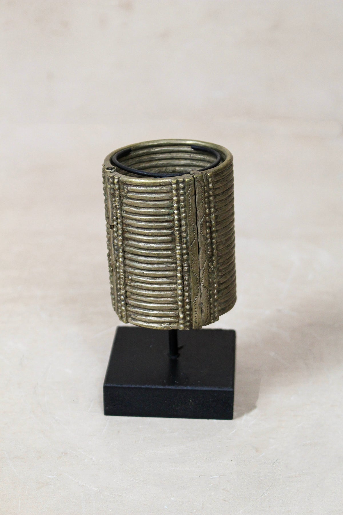 Antique Ethiopian Cast Silver-Toned Bracelet (Dure) - 58.1