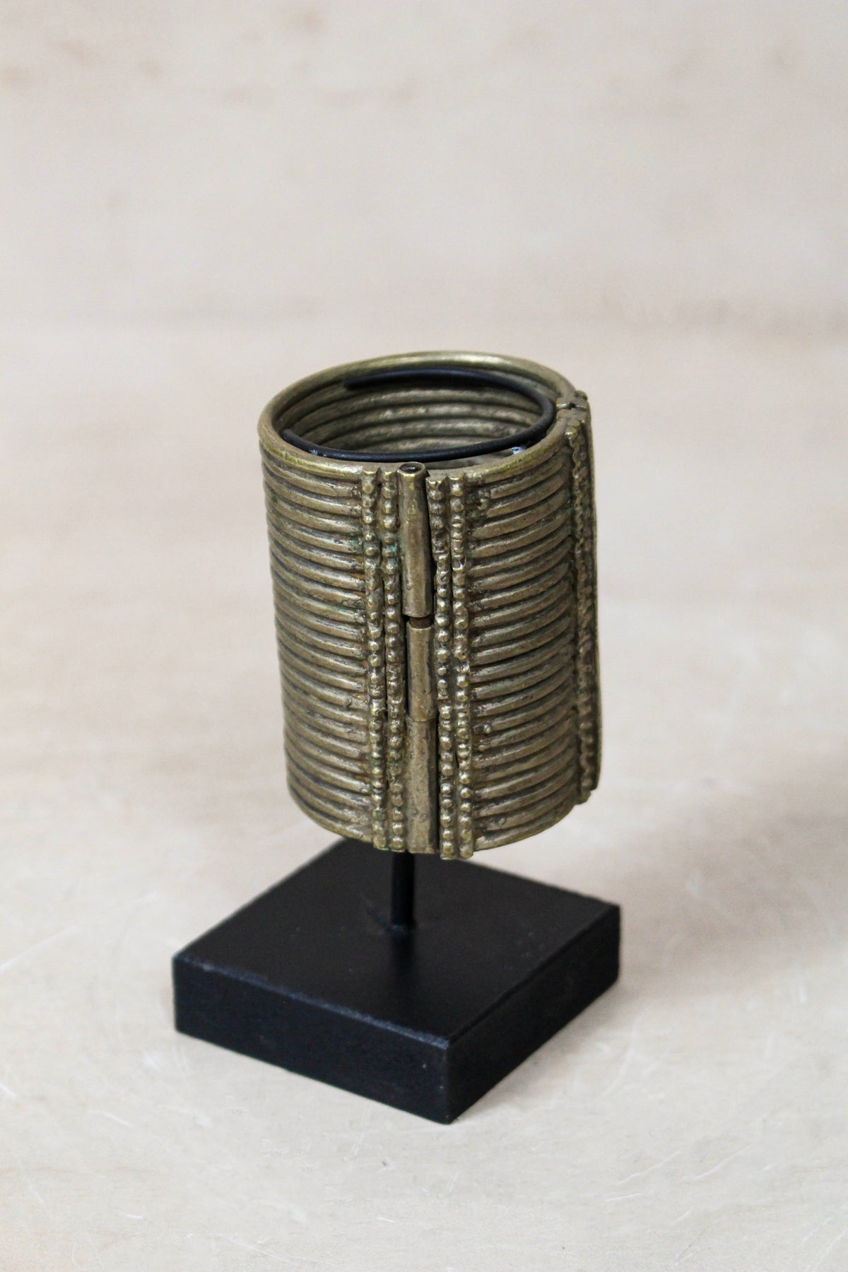 Antique Ethiopian Cast Silver-Toned Bracelet (Dure) - 58.1