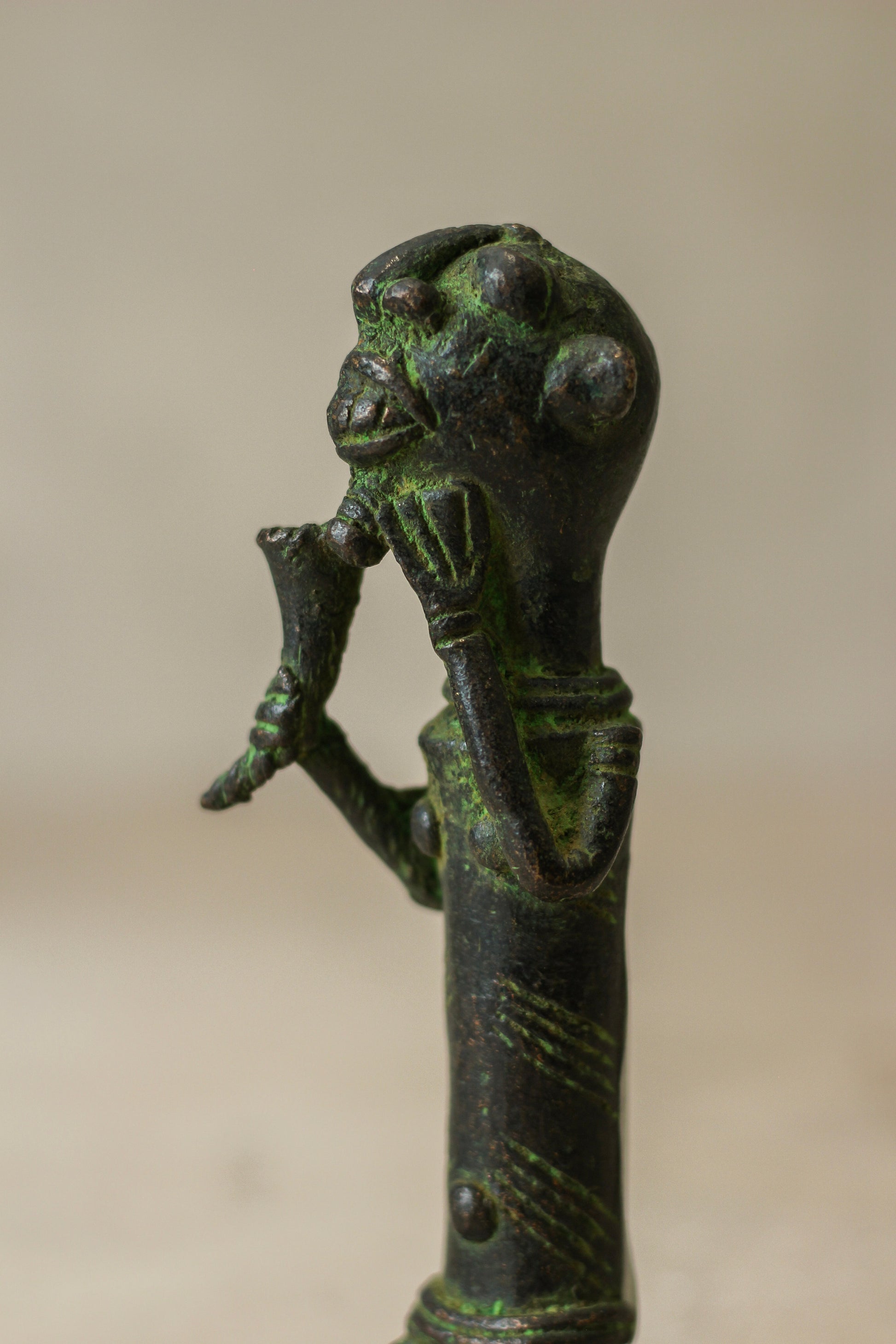 Benin Bronze Statue - 79.6