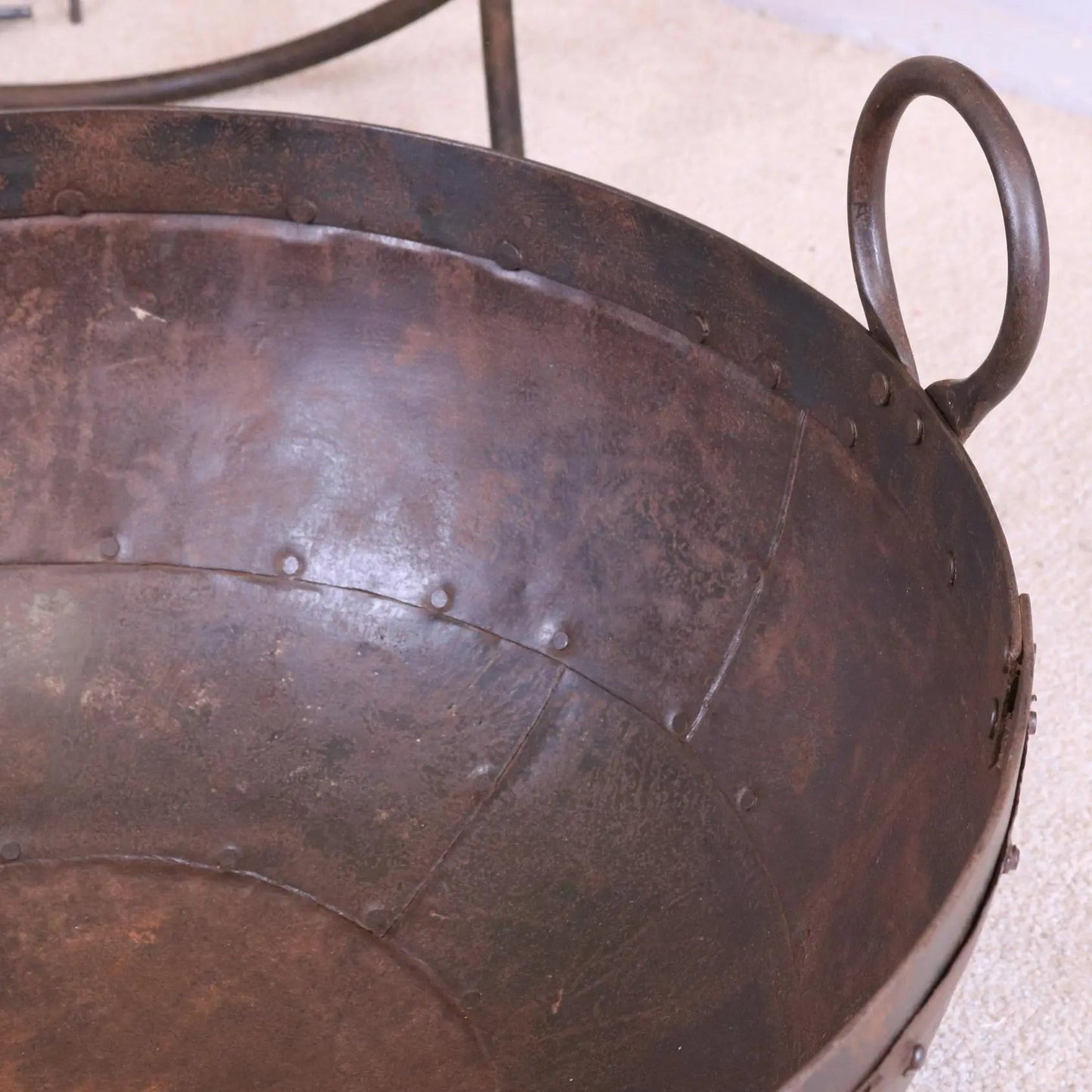Vintage Kadai Bowl with Stand Garden Fire Pit Bowls
