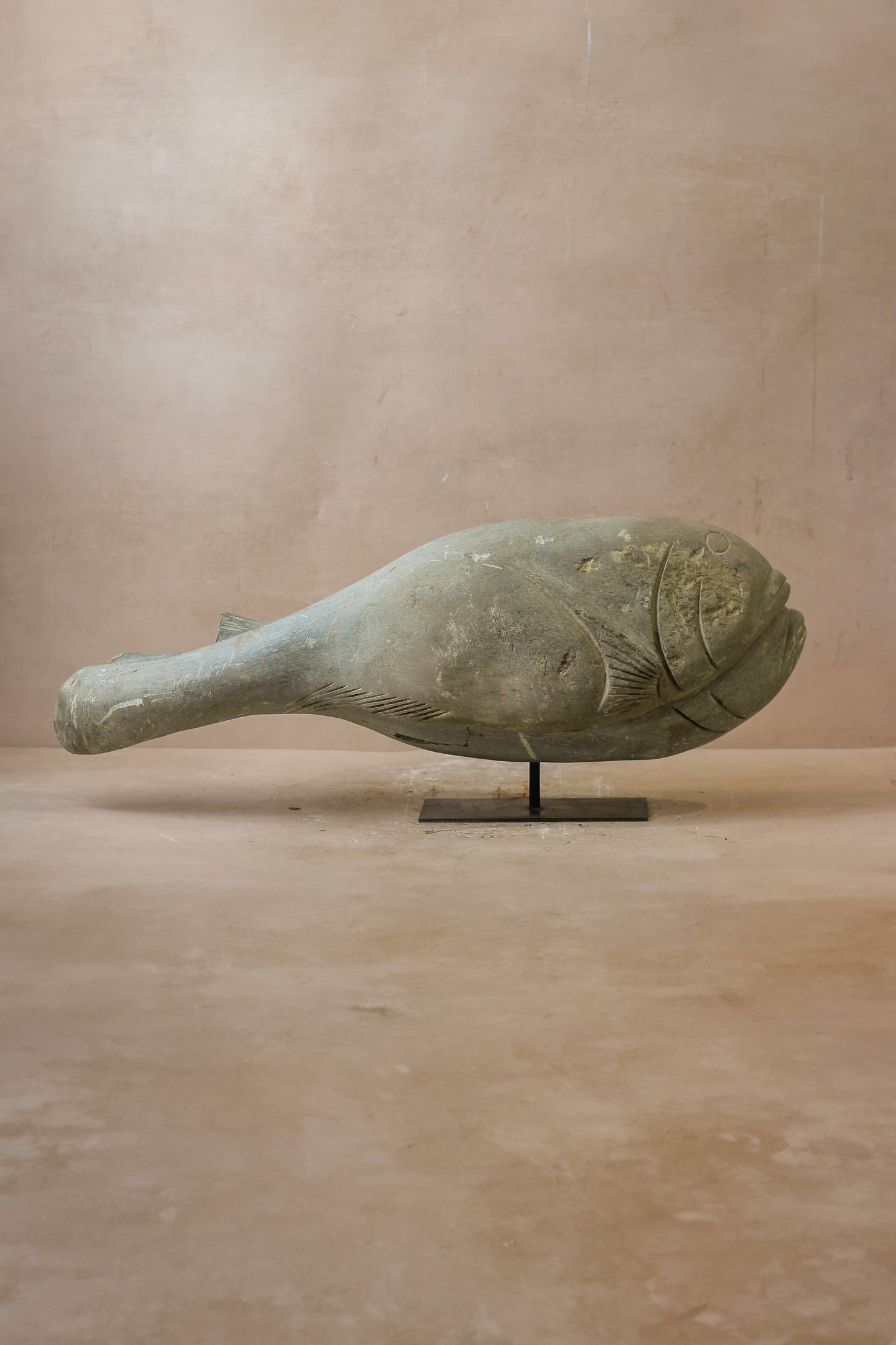 Stone Fish Sculpture - Zimbabwe - 99.1