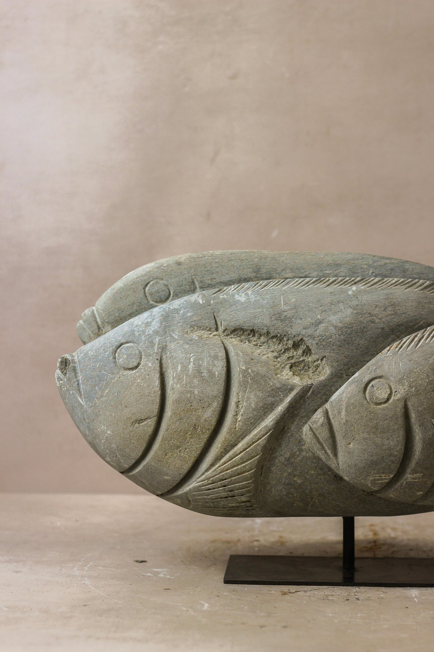 Stone Fish Sculpture - Zimbabwe - 99.1