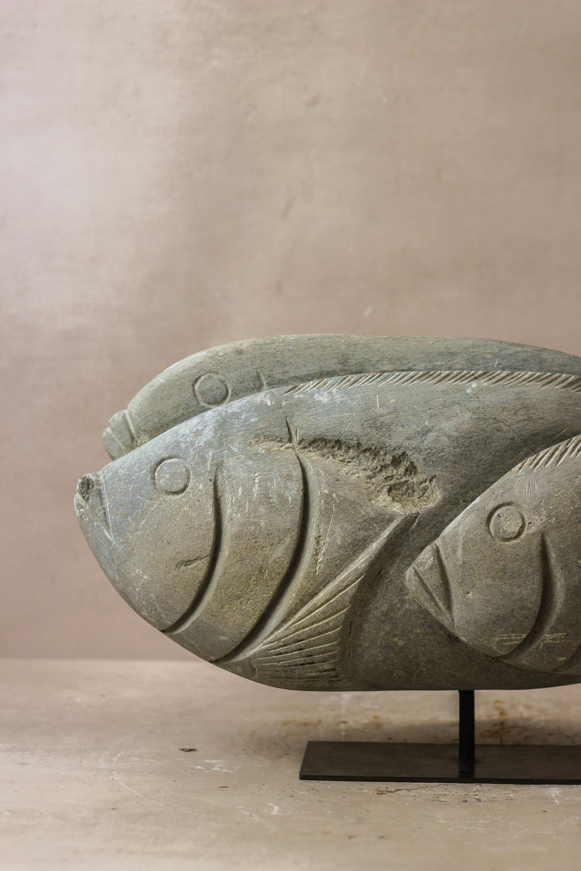 Stone Fish Sculpture - Zimbabwe - 99.1
