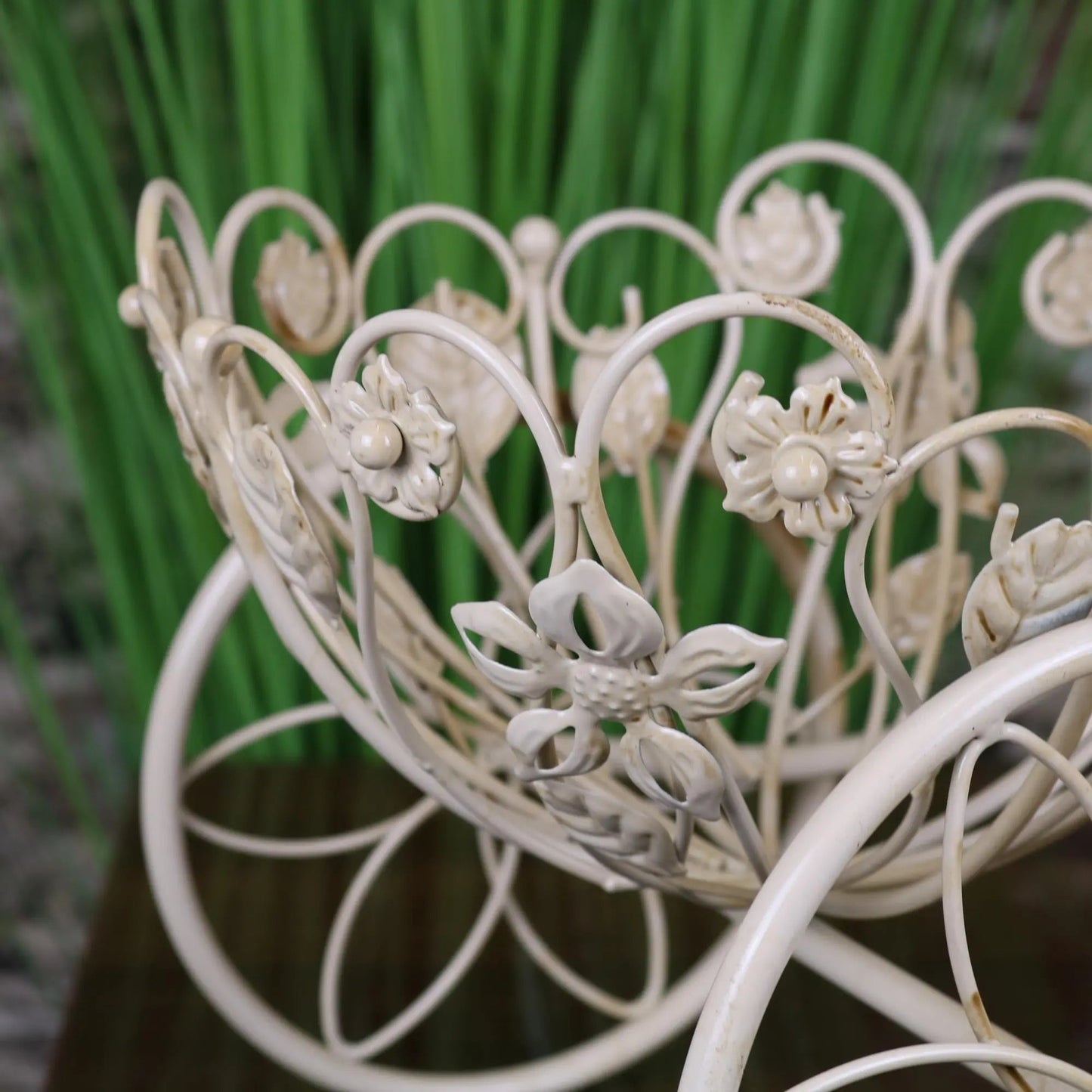 Bike Planter Metal Vintage White