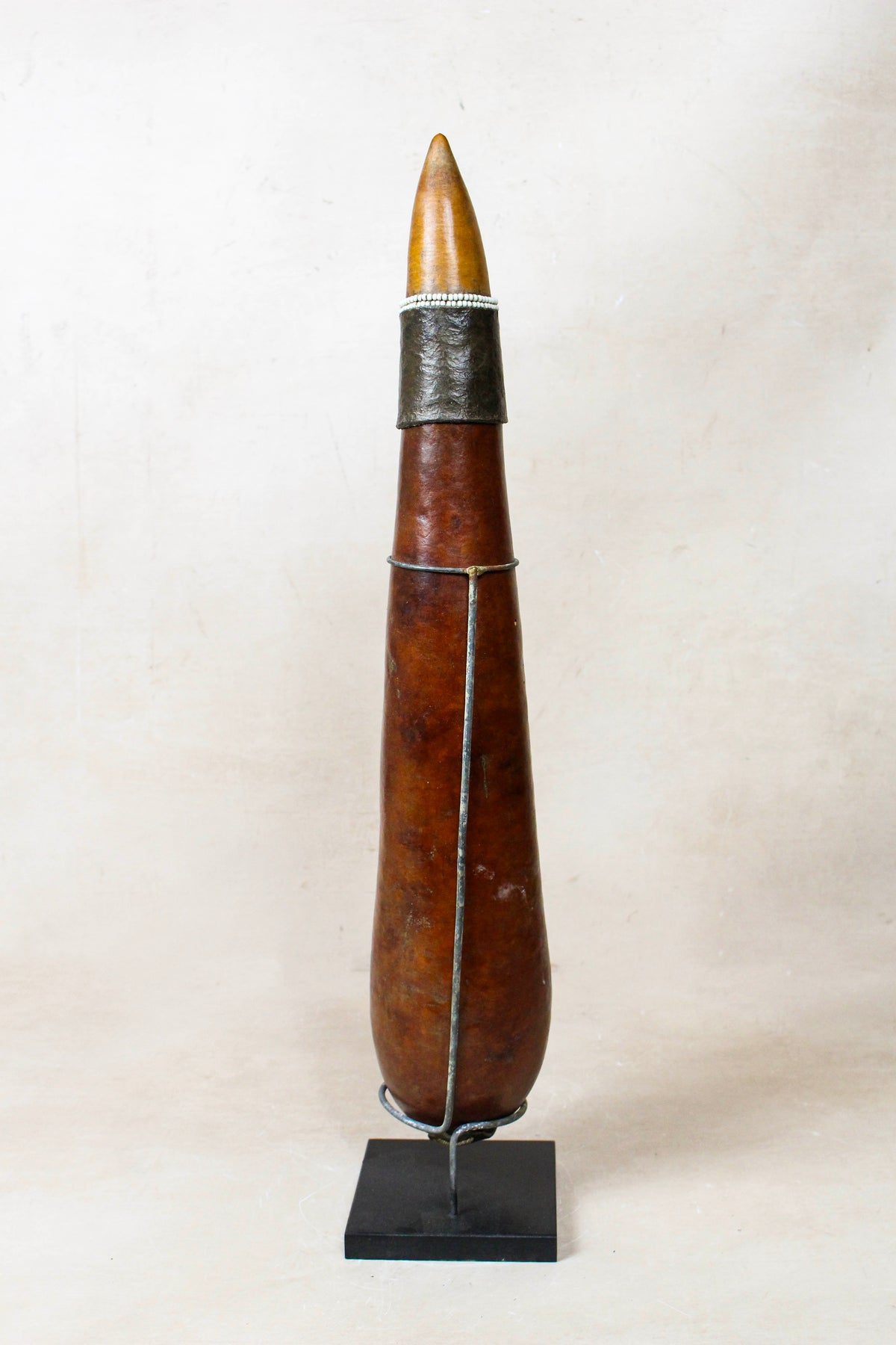 Vintage Beaded Maasai Calabash - Kenya - 52.7