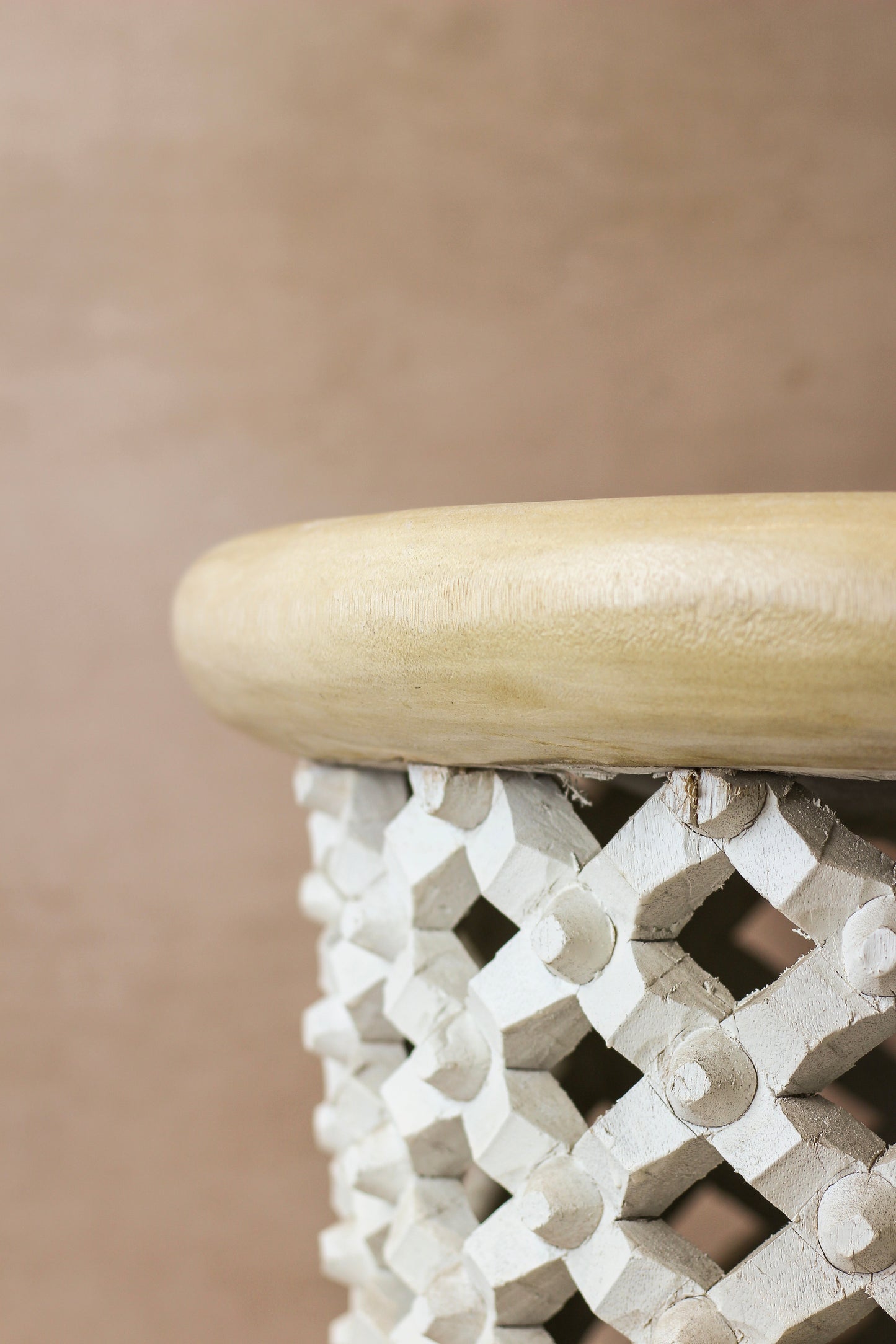 Bamileke Table - Natural/White