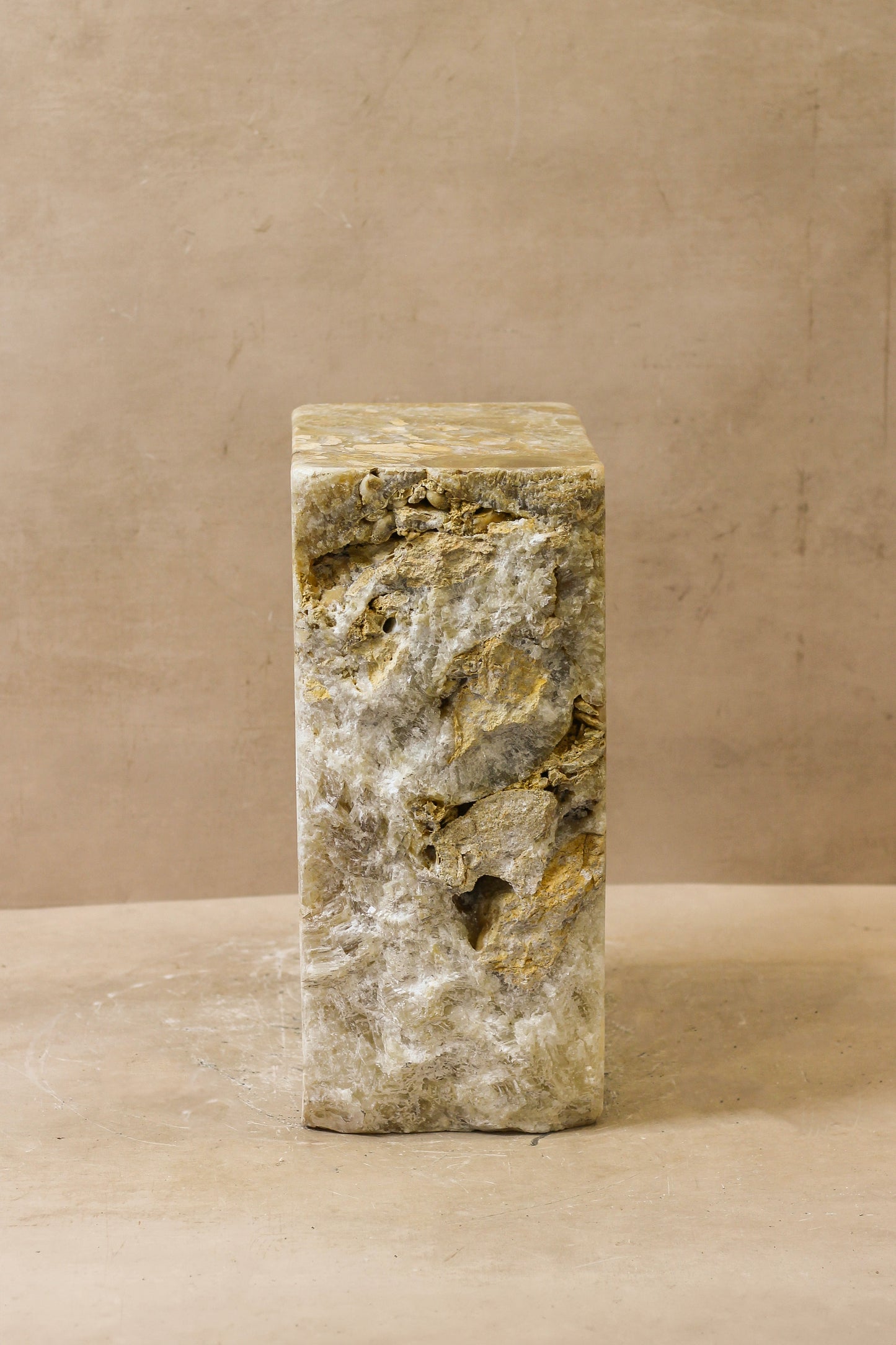 Onyx Side Table Pedestal Raw - Solid - No 1