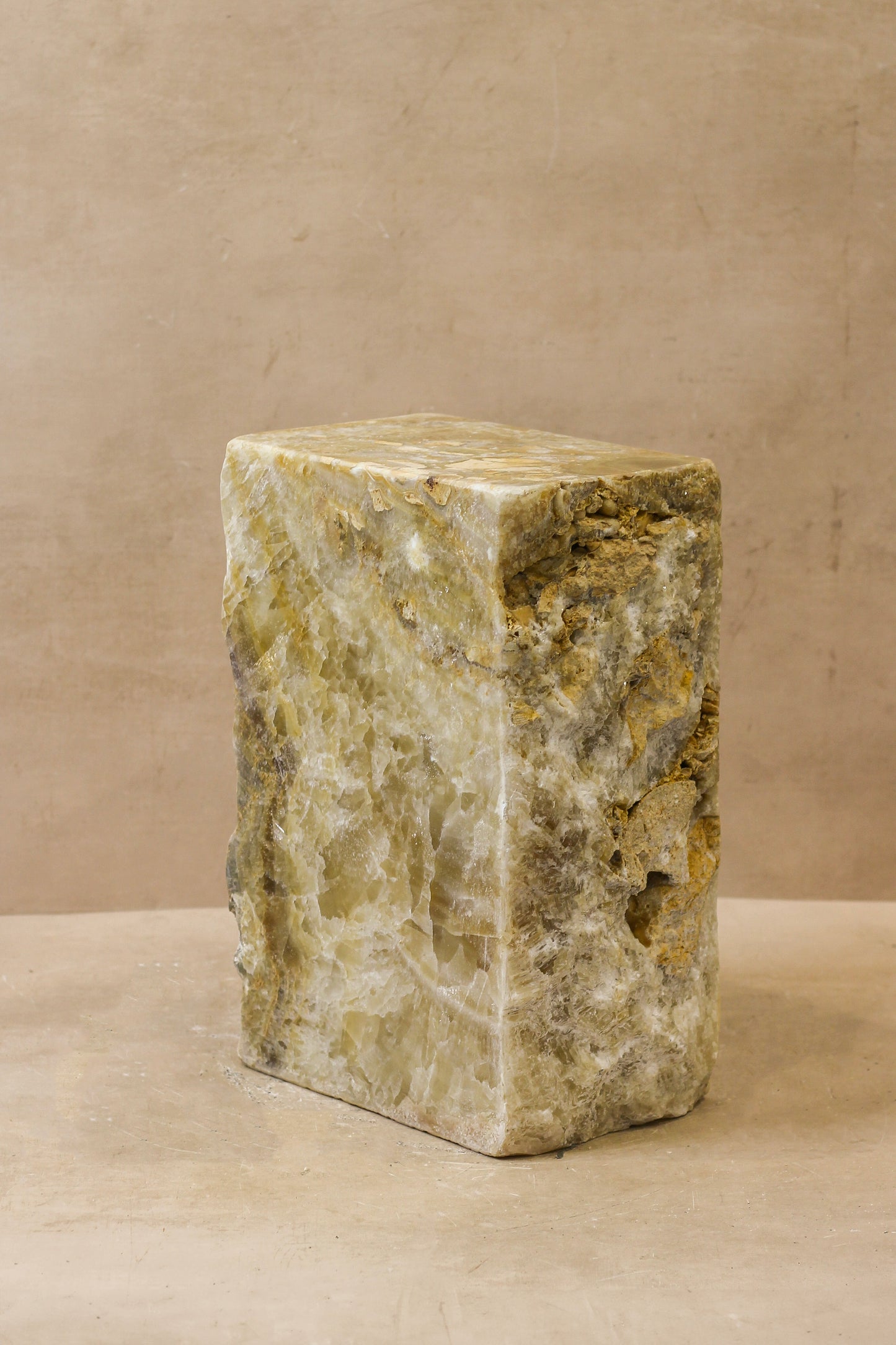 Onyx Side Table Pedestal Raw - Solid - No 1