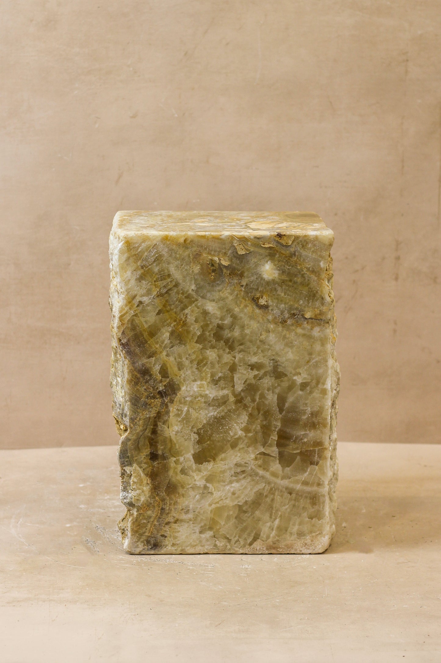 Onyx Side Table Pedestal Raw - Solid - No 1