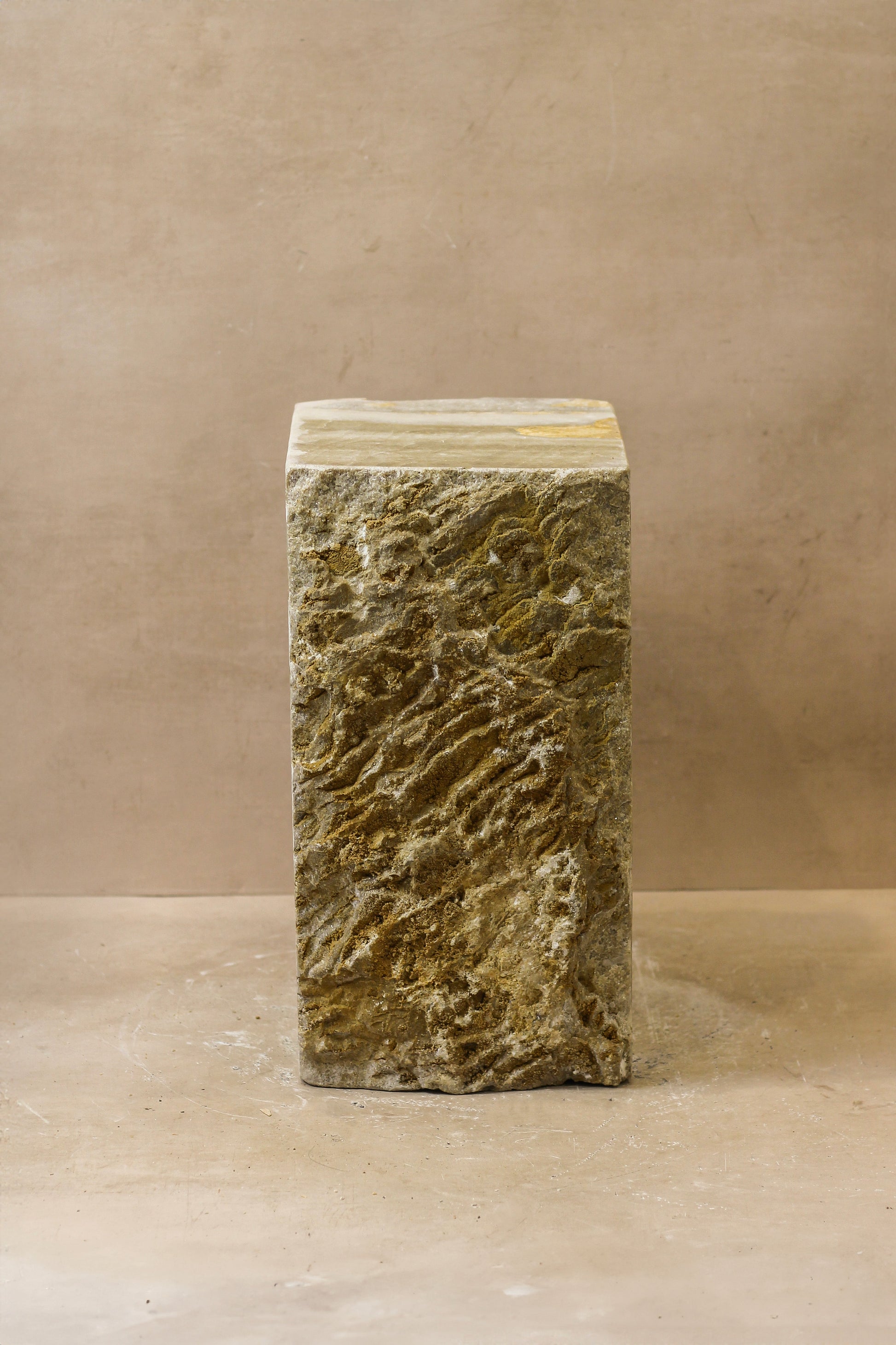 Onyx Side Table Pedestal Raw - Solid - No 2
