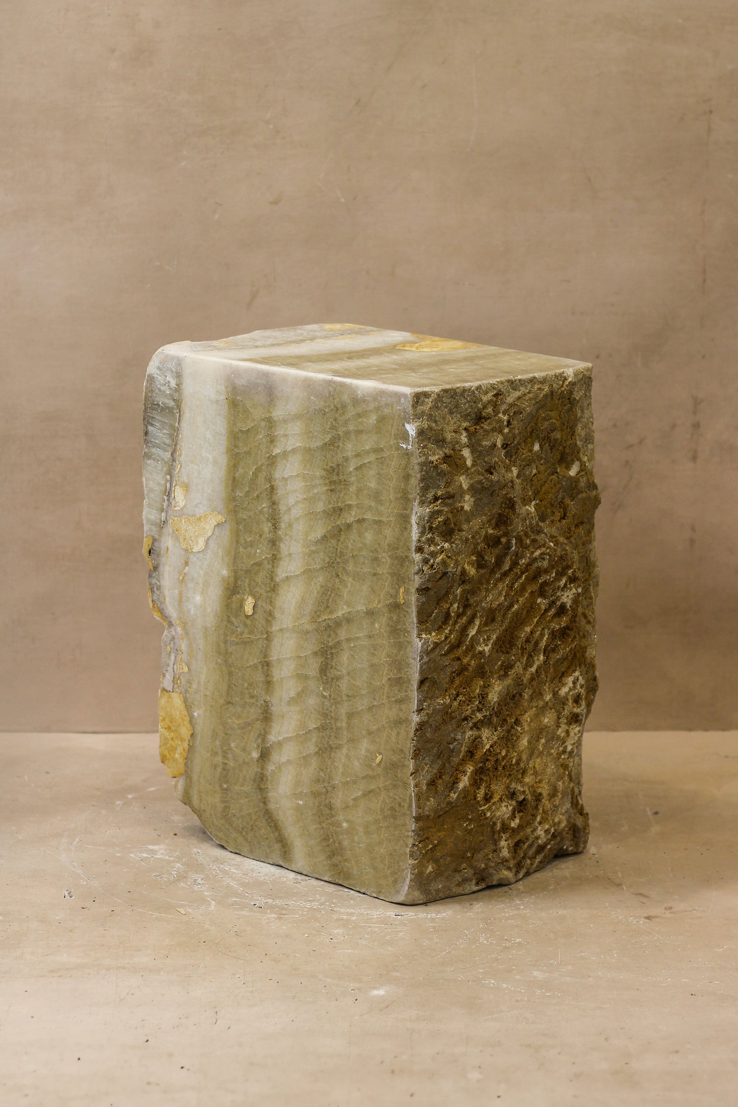 Onyx Side Table Pedestal Raw - Solid - No 2