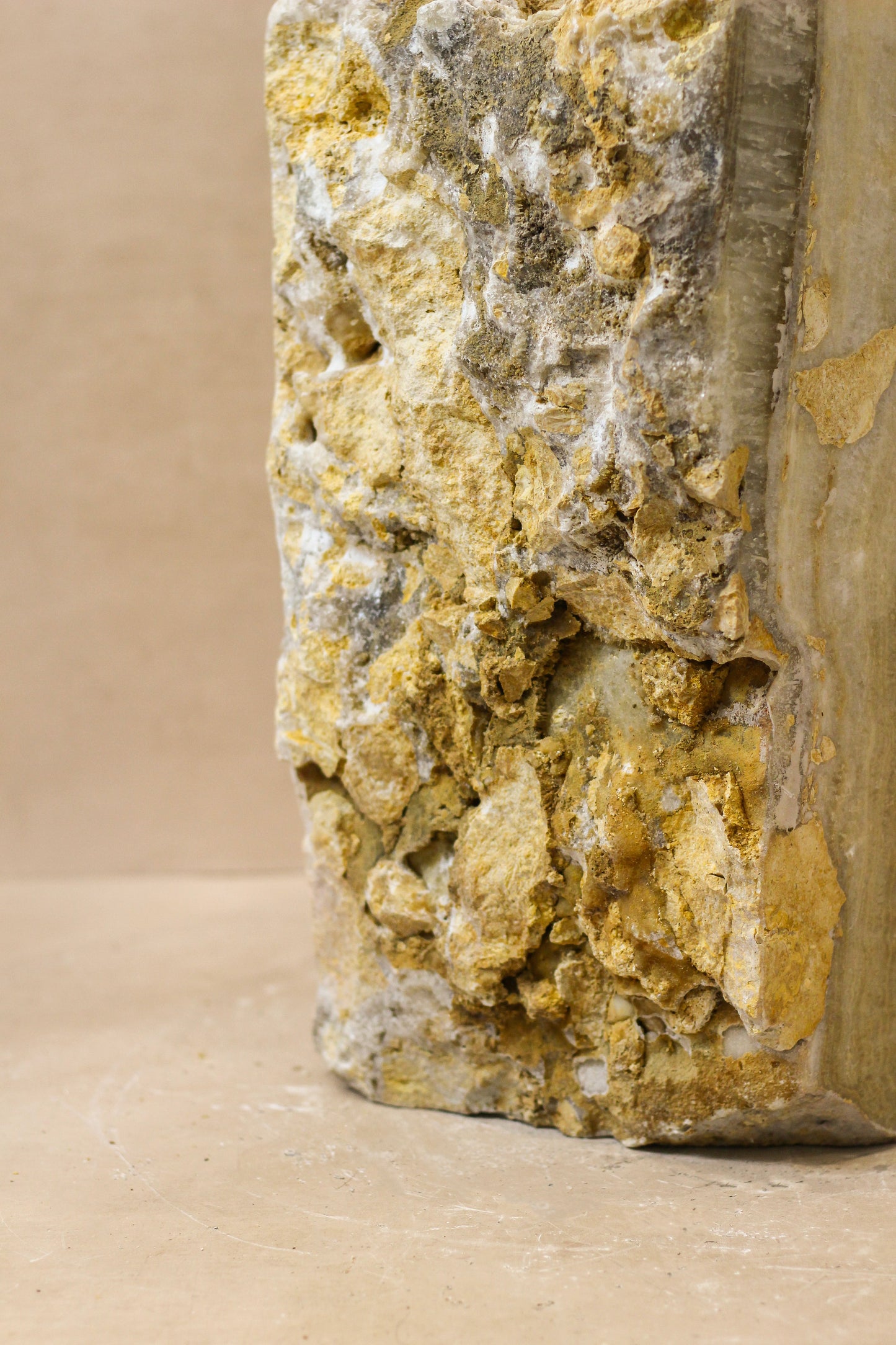 Onyx Side Table Pedestal Raw - Solid - No 2